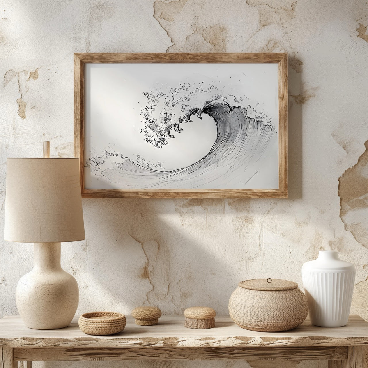 Graceful Wave in Motion - Rolled Poster Wall Art Print - House Prints