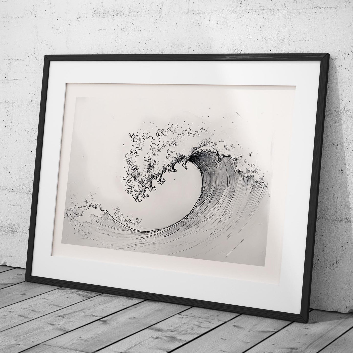 Graceful Wave in Motion - Rolled Poster Wall Art Print - House Prints