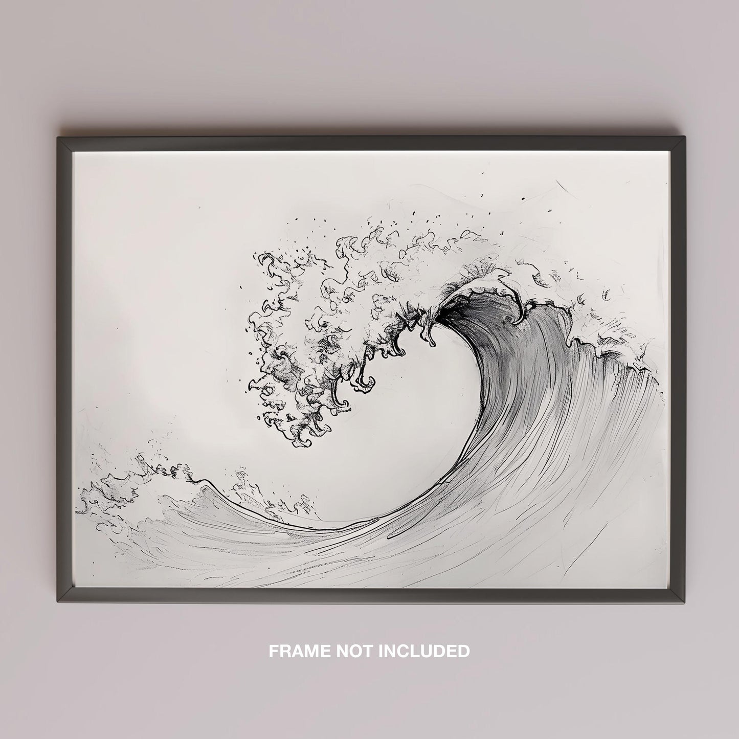 Graceful Wave in Motion - Rolled Poster Wall Art Print - House Prints