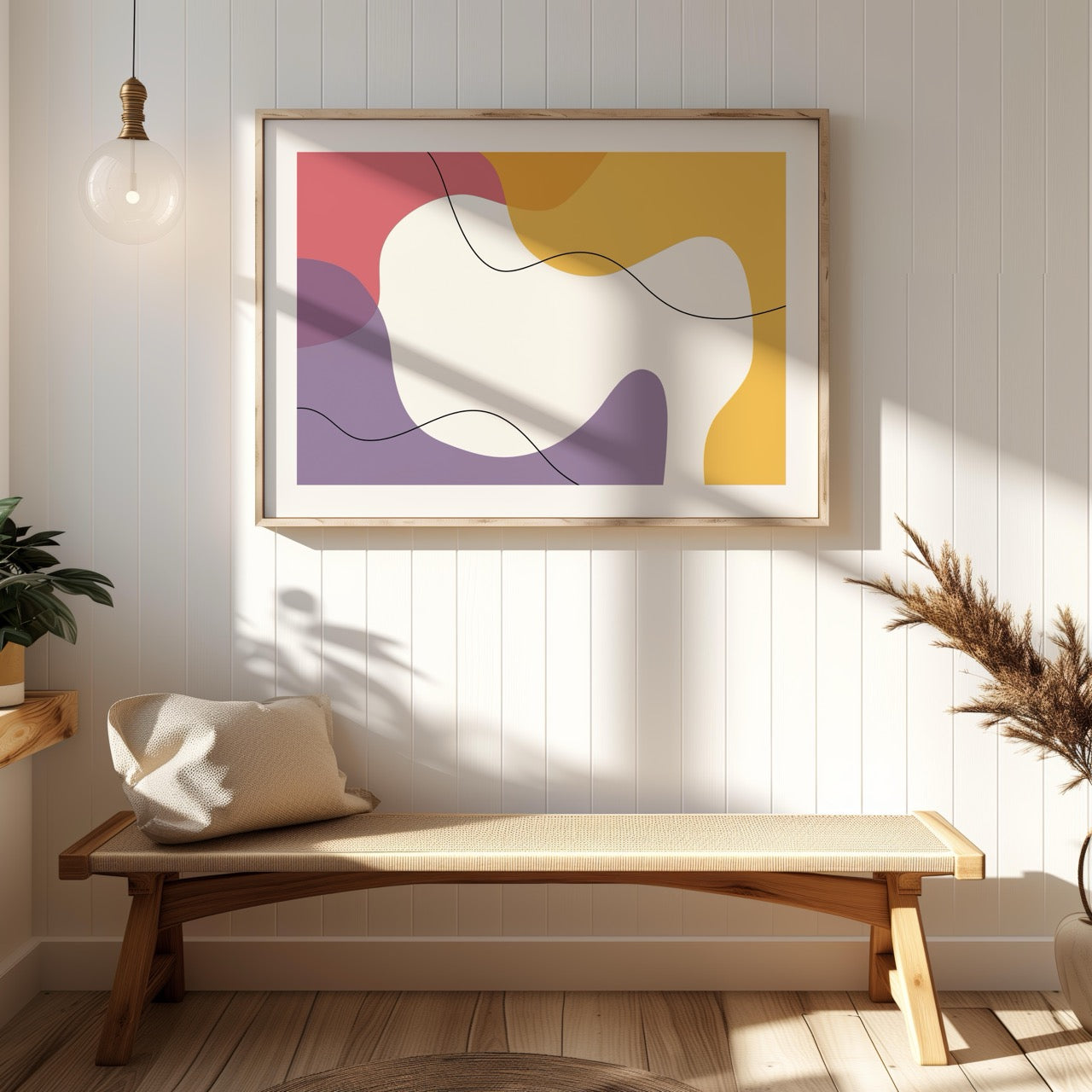 Flowing Abstract Colour Harmony - Rolled Poster Wall Art Print - House Prints