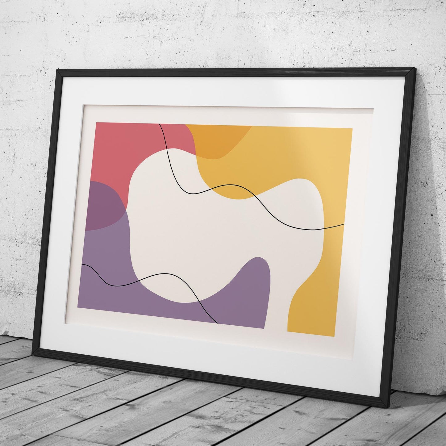 Flowing Abstract Colour Harmony - Rolled Poster Wall Art Print - House Prints