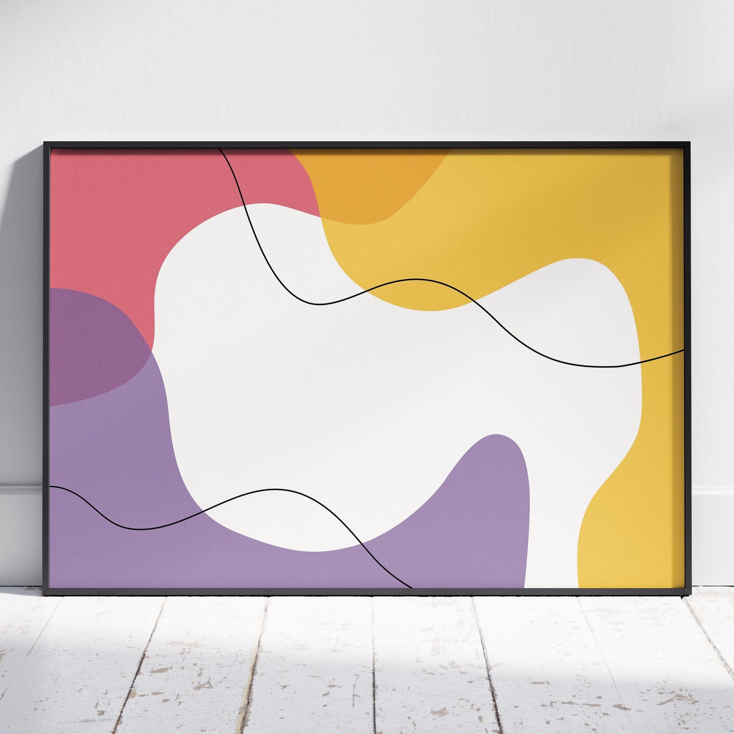Flowing Abstract Colour Harmony - Rolled Poster Wall Art Print - House Prints