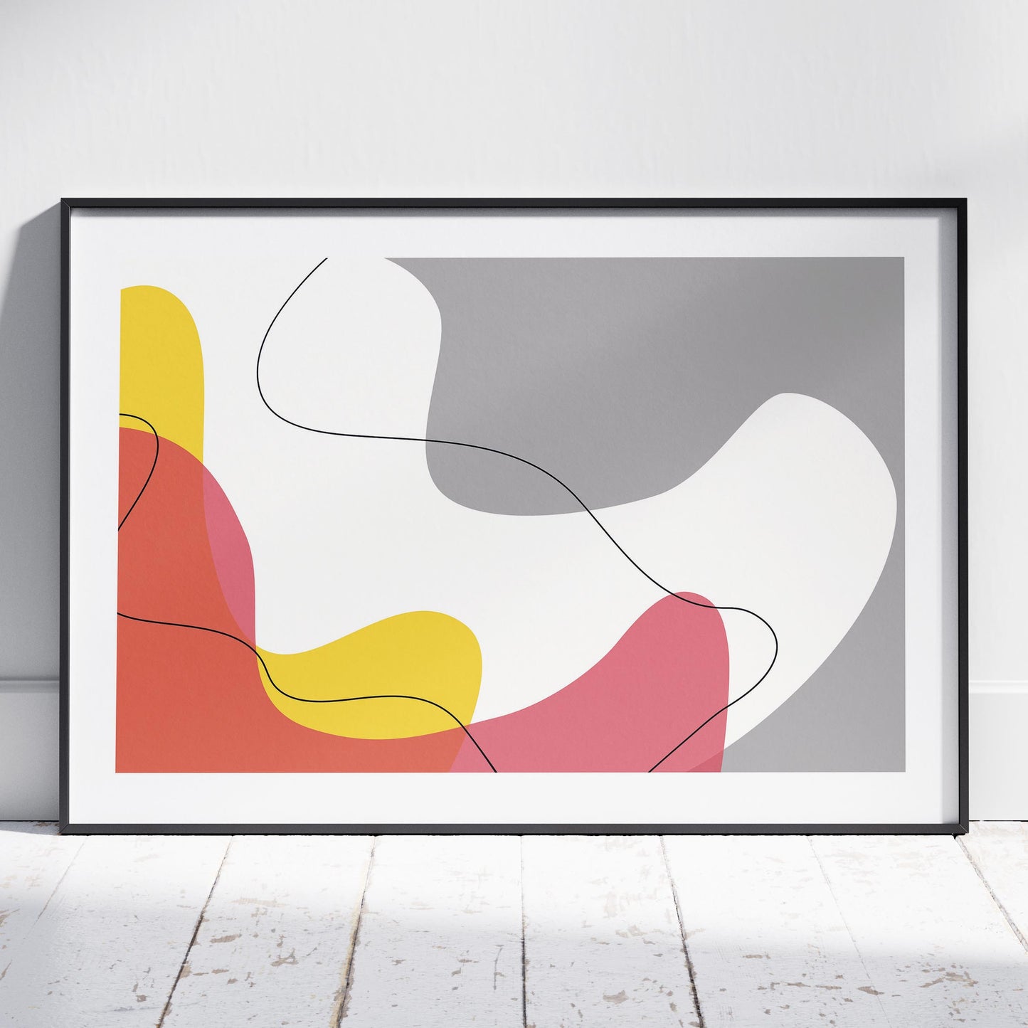 Modern Minimalist Colour Waves - Rolled Poster Wall Art Print - House Prints