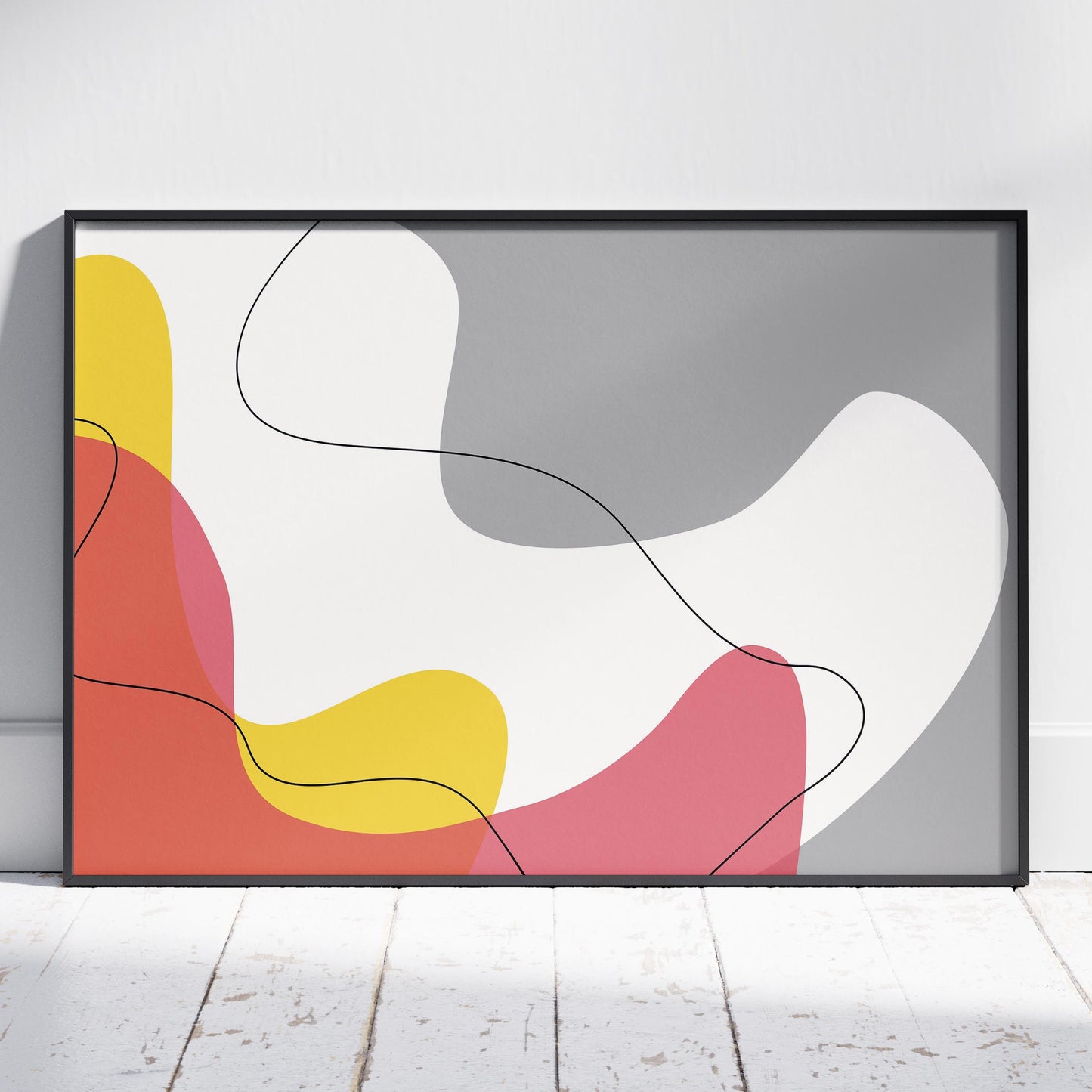 Modern Minimalist Colour Waves - Rolled Poster Wall Art Print - House Prints