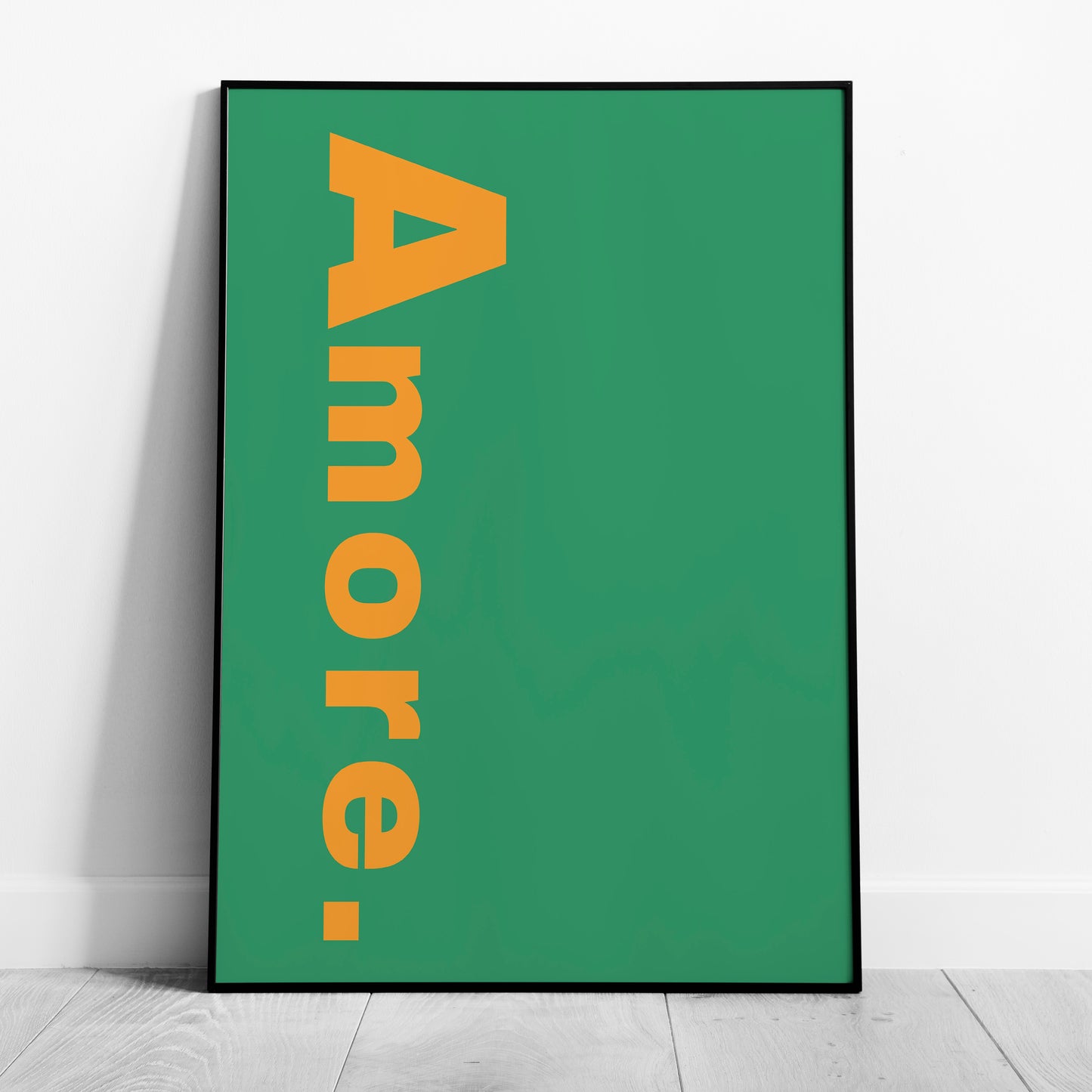 Abstract Green Amore Modern Text Quote - Rolled Poster Wall Art Print - House Prints