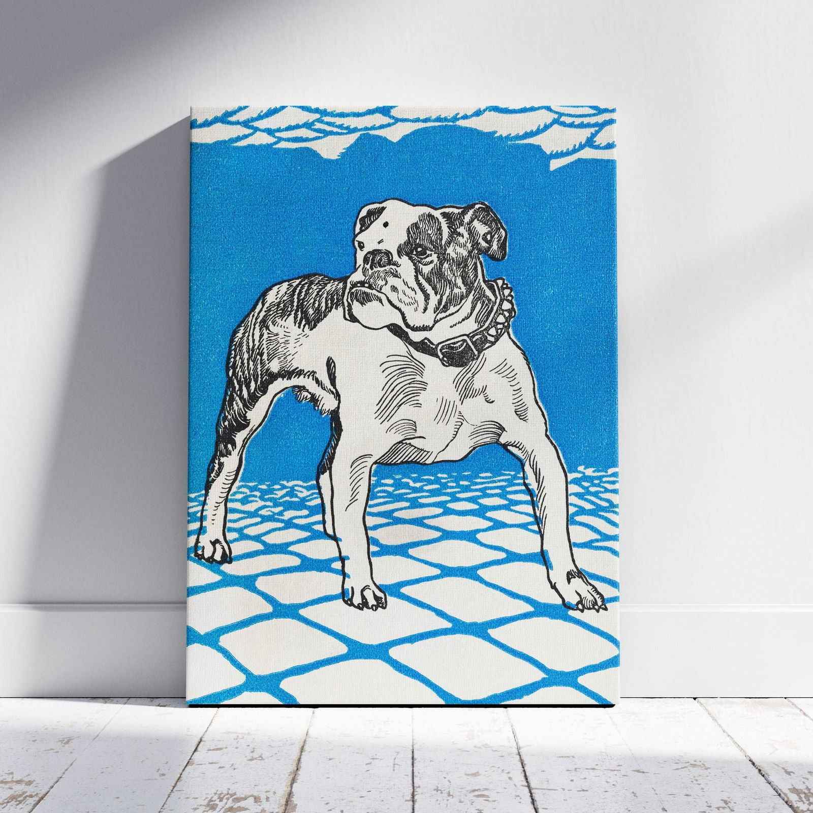 Bulldog - Moriz Jung - Framed Canvas Wall Art Print | House Prints