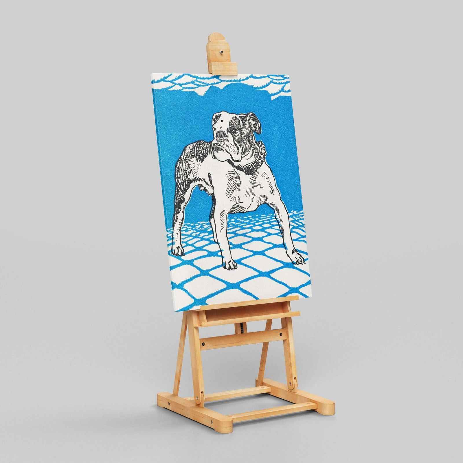 Bulldog - Moriz Jung - Framed Canvas Wall Art Print | House Prints