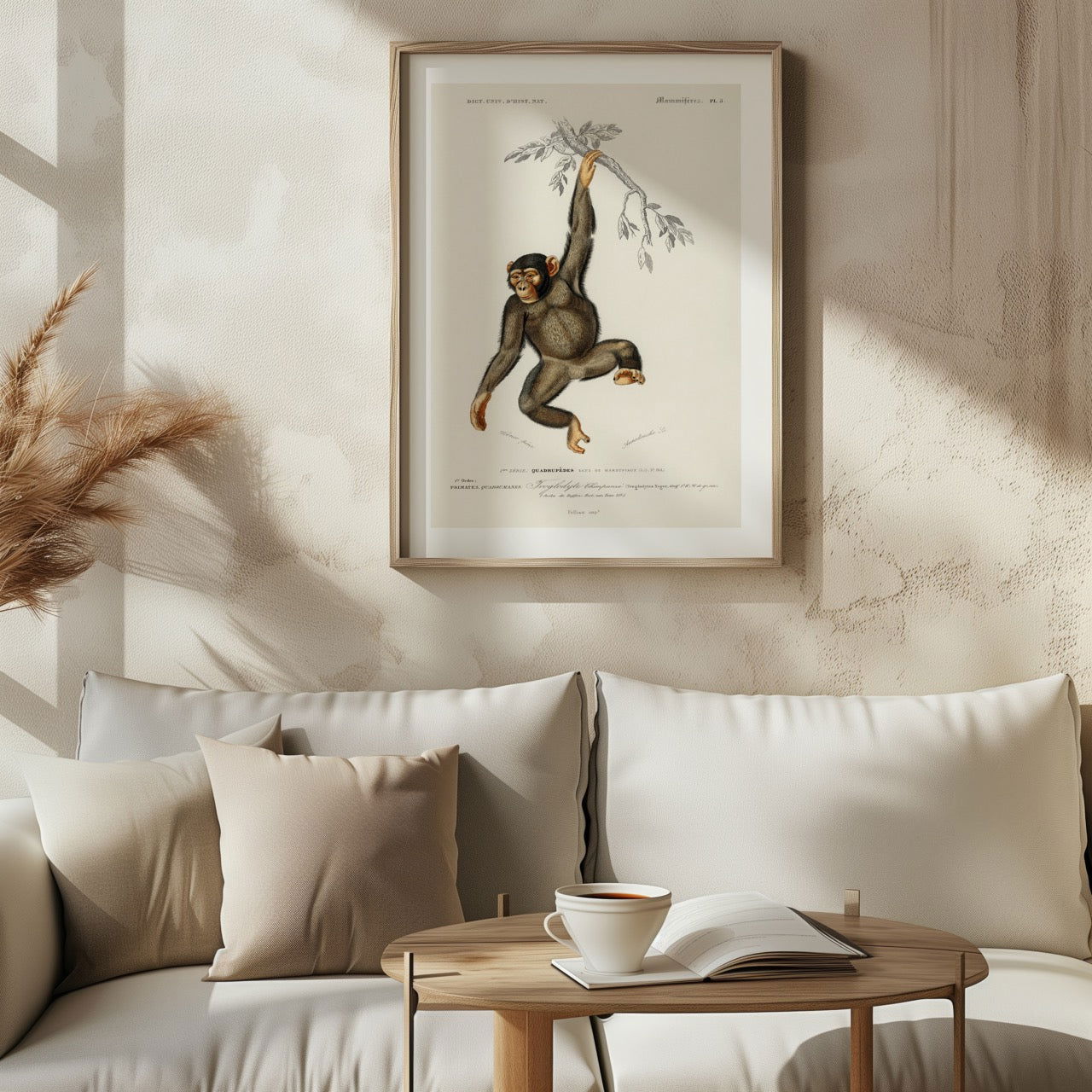 Chimpangze (Troglodyte Chimpanze) - Charles Dessalines D'Orbigny - Rolled Poster Wall Art Print | House Prints