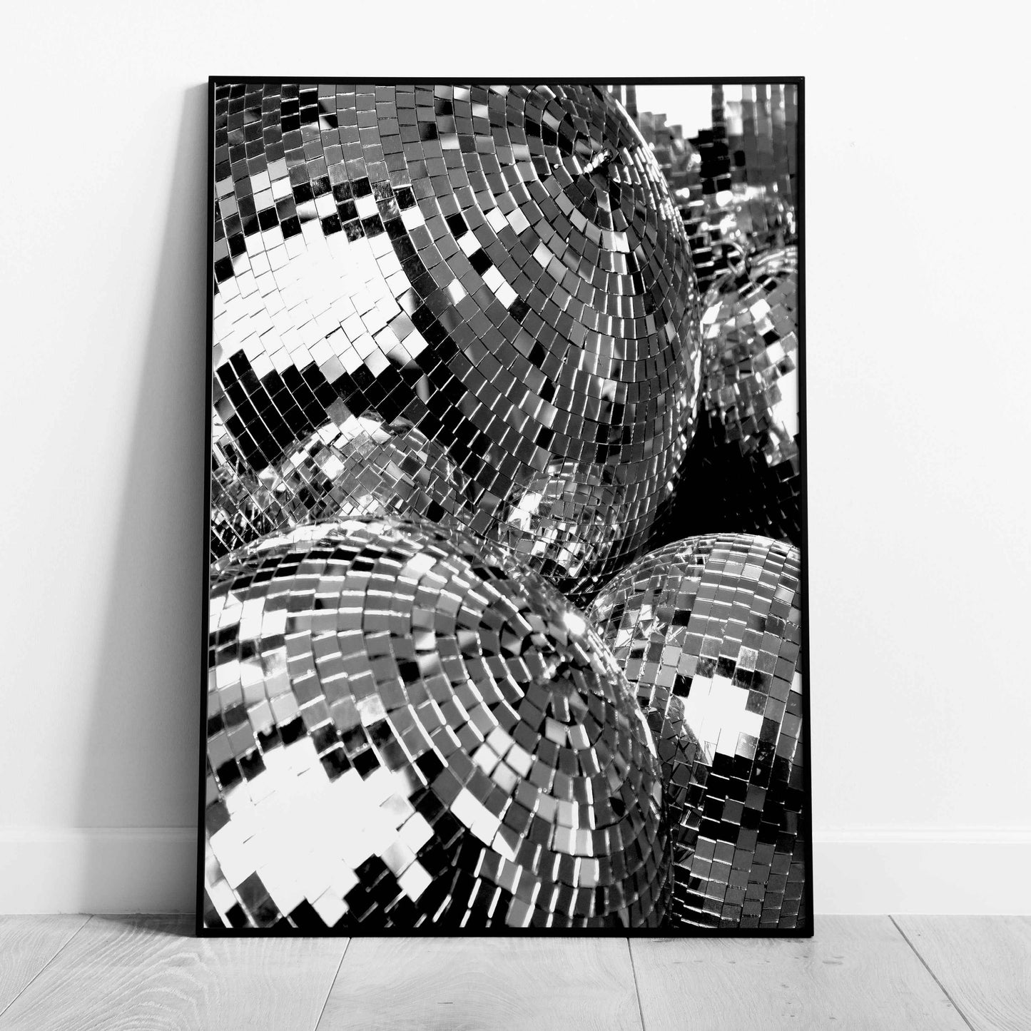 Classic Silver Party Disco Balls - Rolled Poster Wall Art Print - House Prints