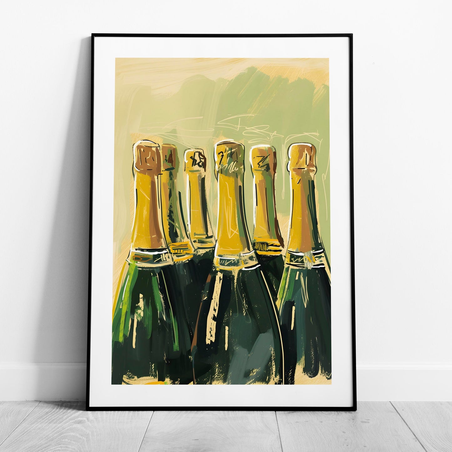 Celebration Bottles of Champagne - Rolled Poster Wall Art Print - House Prints