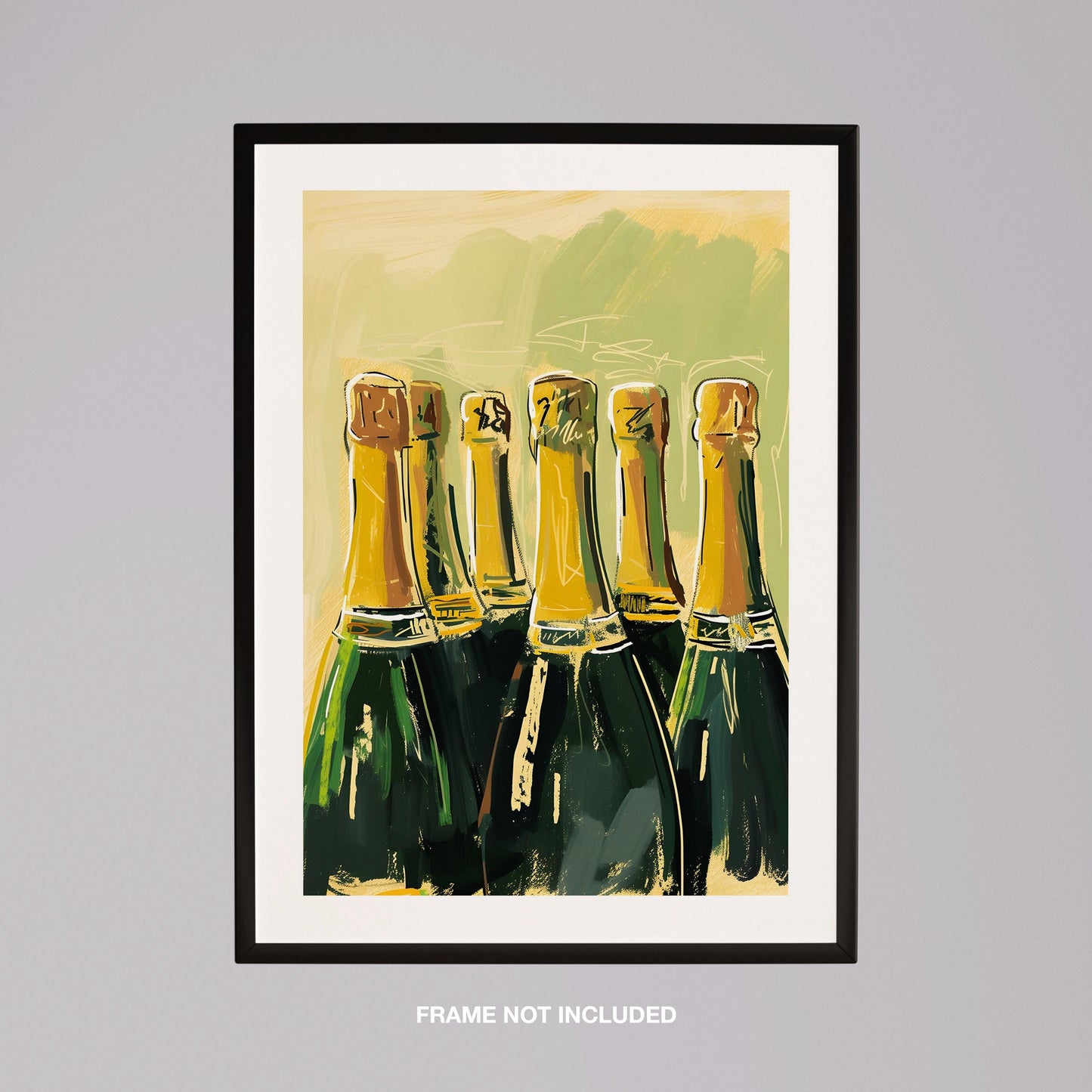 Celebration Bottles of Champagne - Rolled Poster Wall Art Print - House Prints