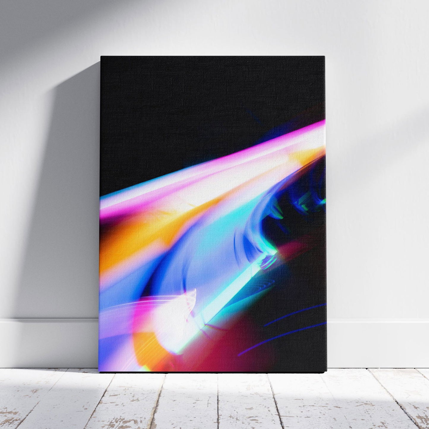 Colour Trails in Motion - Framed Canvas Wall Art Print - House Prints