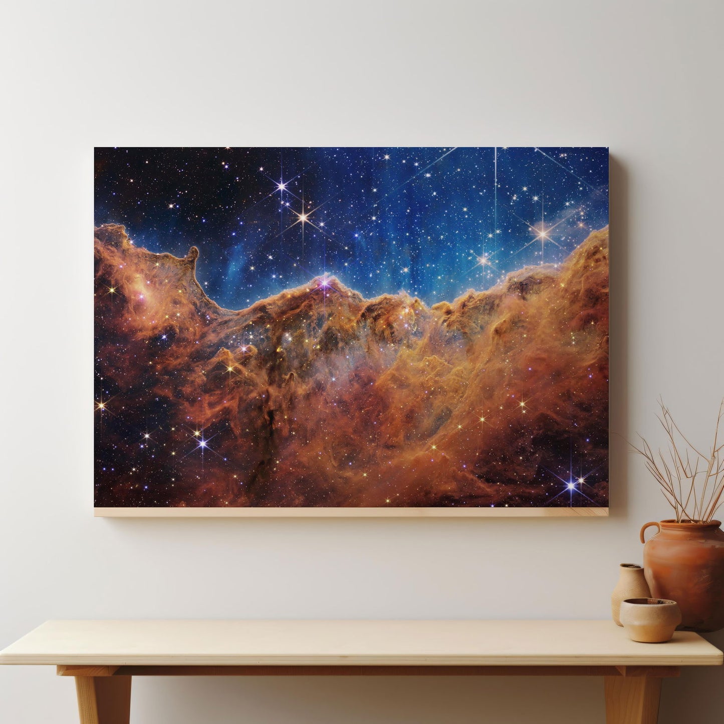 Cosmic Cliffs James Web Space Telescope - Framed Canvas Wall Art Print - House Prints