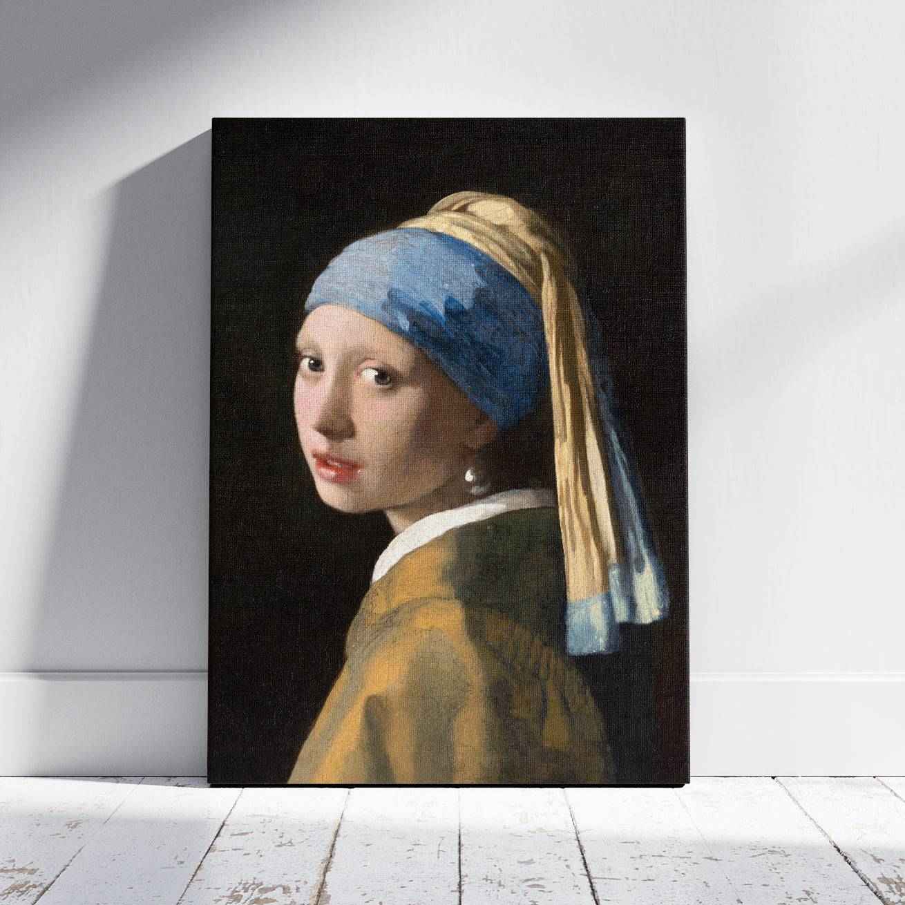 Girl with a Pearl Earring - Johannes Vermeer - Framed Canvas Wall Art Print - House Prints