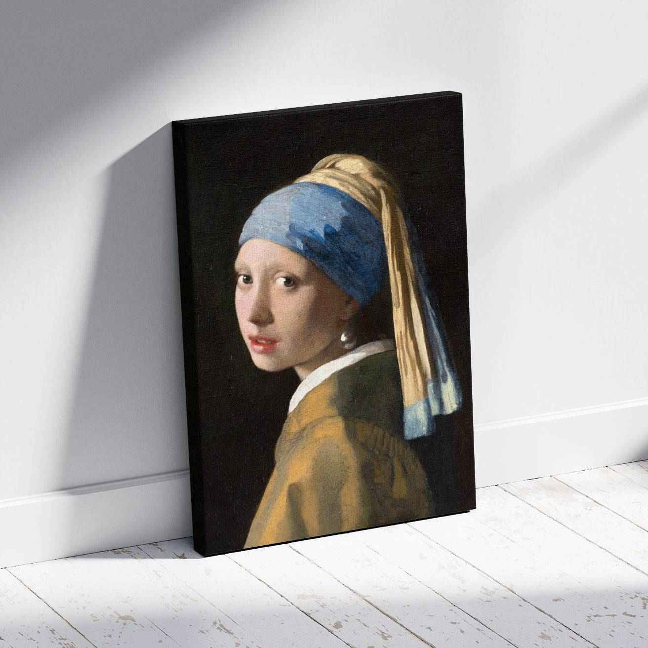 Girl with a Pearl Earring - Johannes Vermeer - Framed Canvas Wall Art Print - House Prints