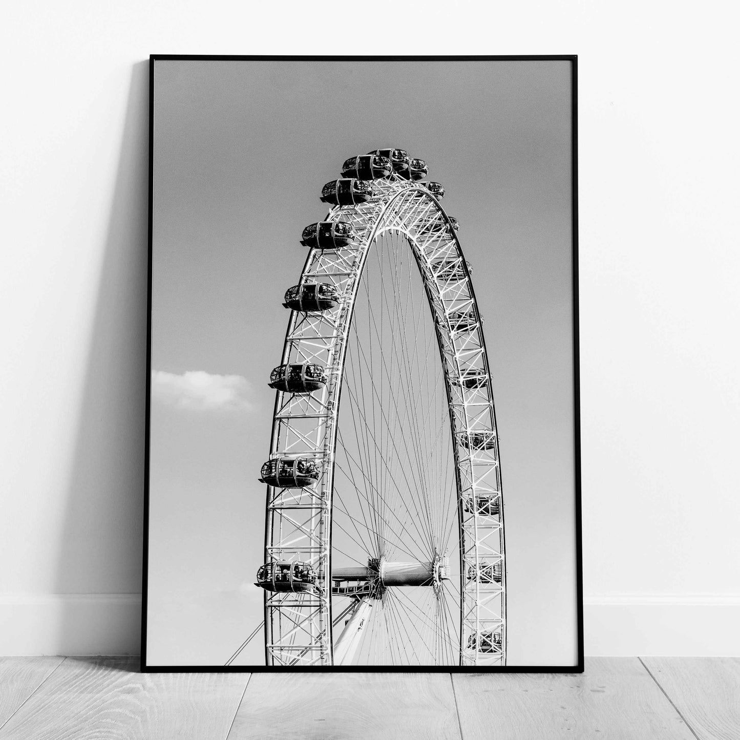 London Eye Monochrome Travel - Rolled Poster Wall Art Print - House Prints
