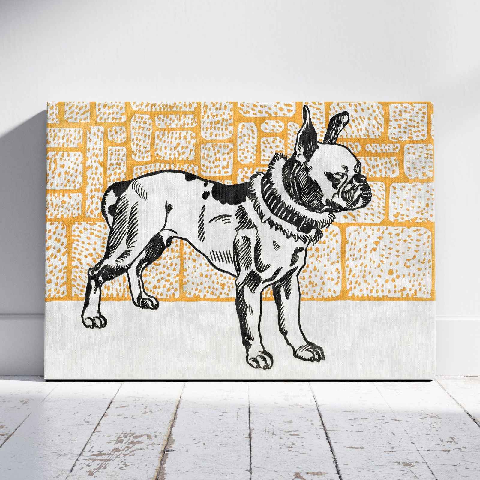 Pitbull Terrier - Moriz Jung - Framed Canvas Wall Art Print | House Prints