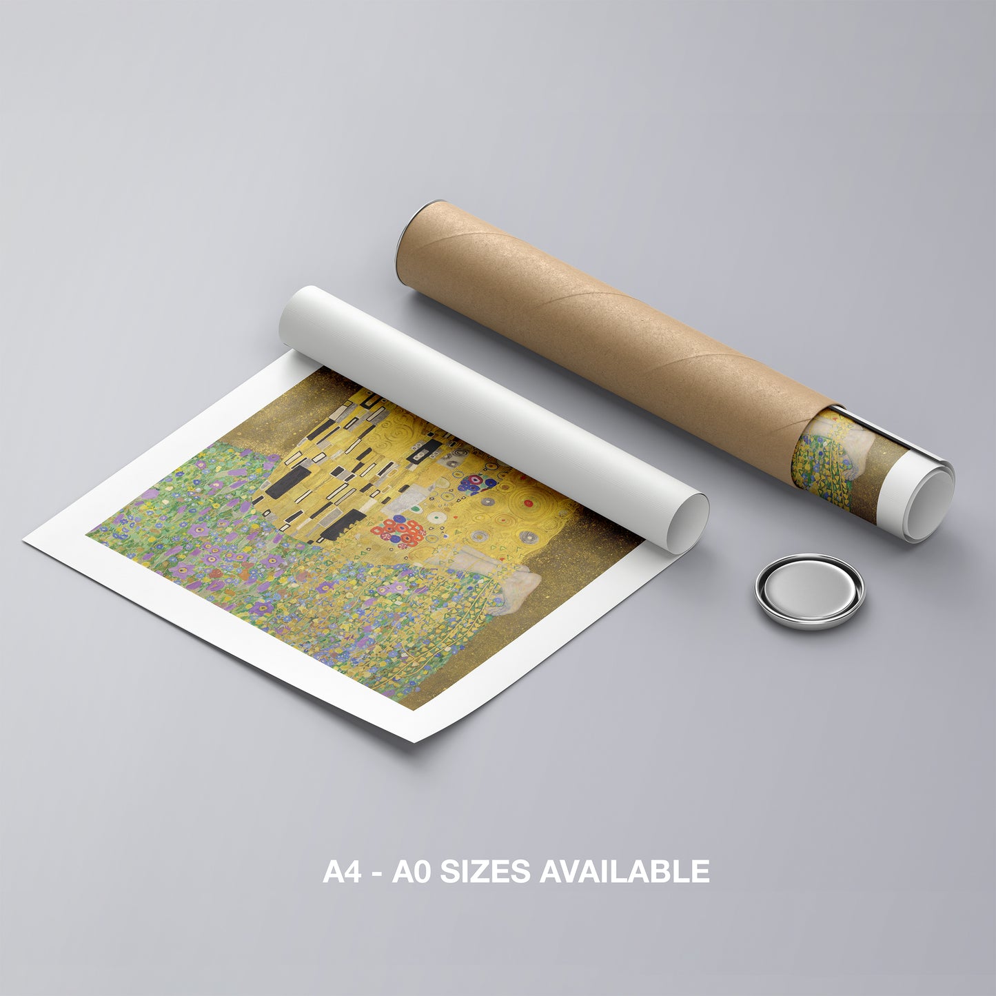 The Kiss - Gustav Klimt - Rolled Poster Wall Art Print - House Prints