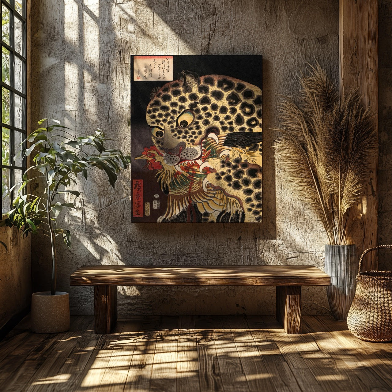 The Tiger of Ryōkoku - Hirokage - Framed Canvas Wall Art Print | House Prints