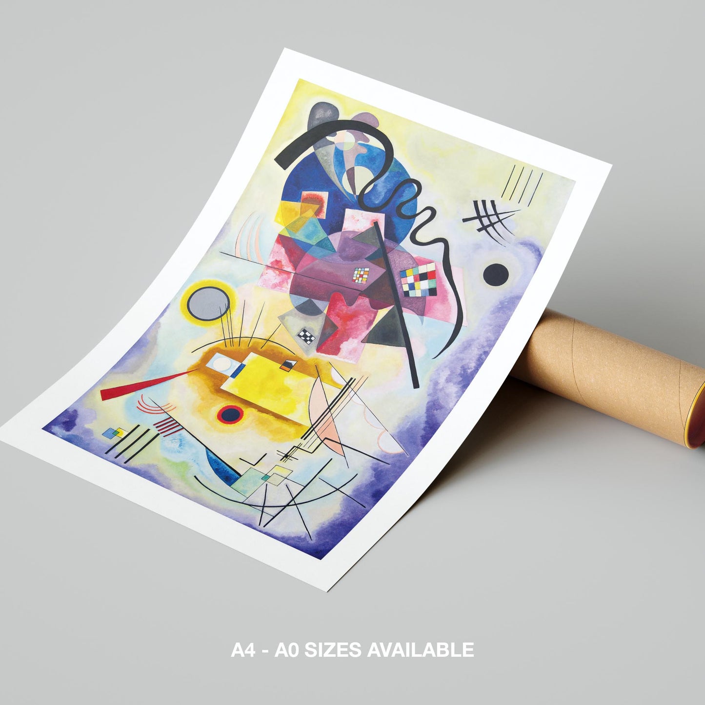Yellow, Red & Blue - Wassily Kandinsky - Rolled Poster Wall Art Print - House Prints