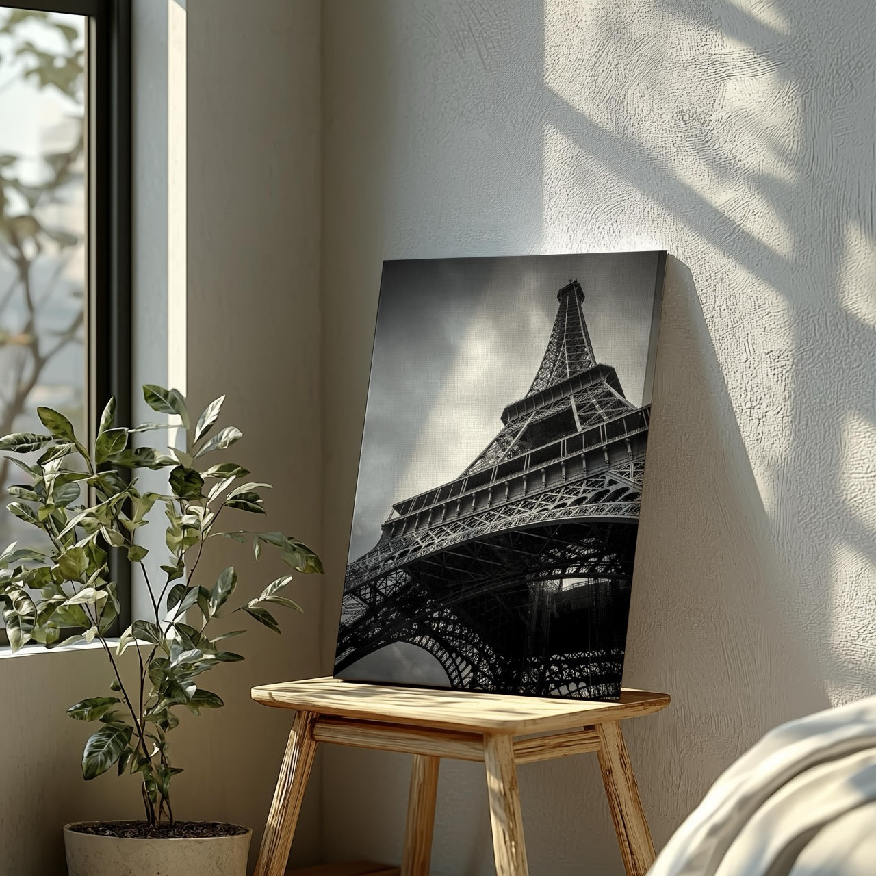 Eiffel Tower Paris France City Landmark - Framed Canvas Wall Art Print - House Prints
