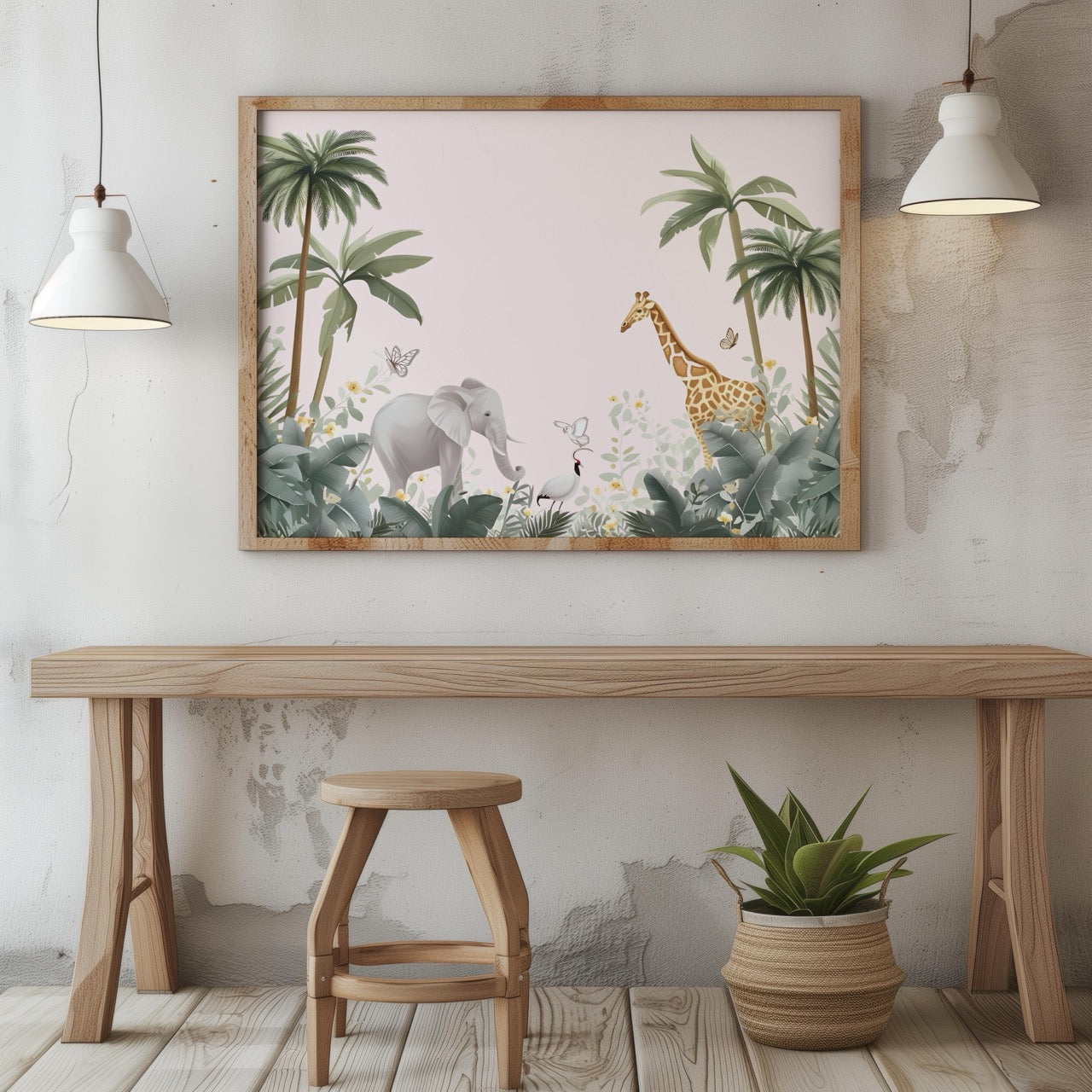 Safari Harmony with Jungle Friends - Rolled Poster Wall Art Print - House Prints