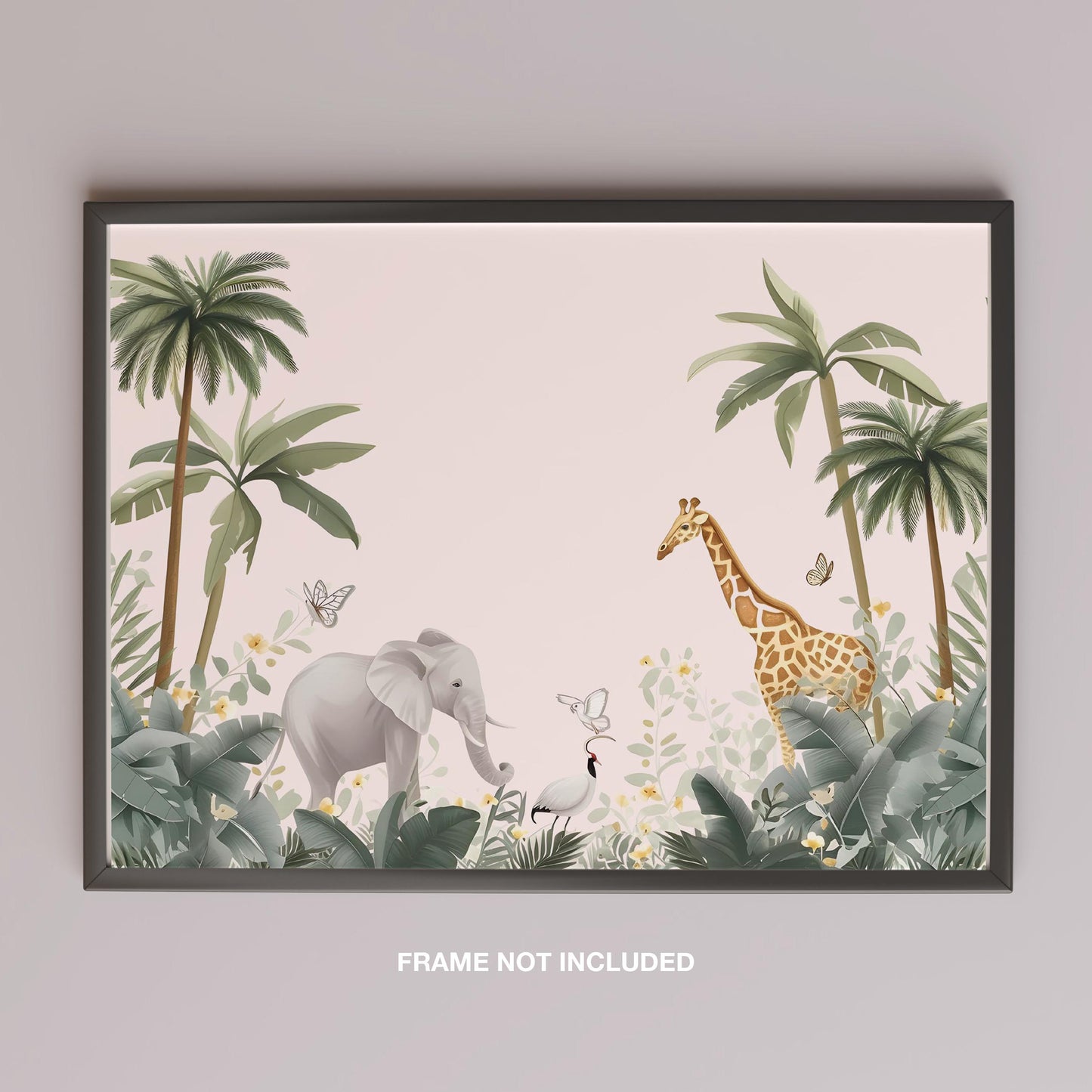 Safari Harmony with Jungle Friends - Rolled Poster Wall Art Print - House Prints