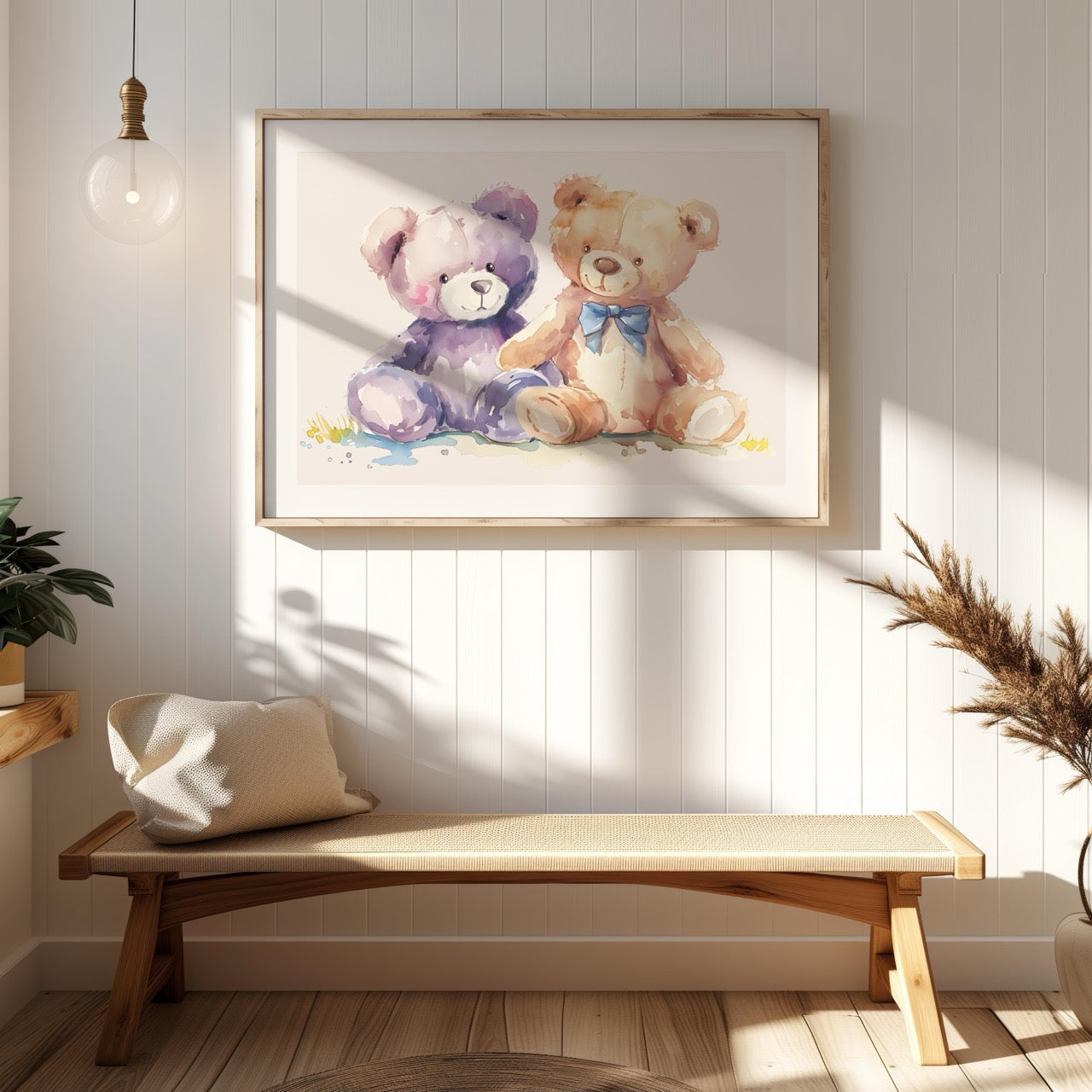 Adorable Nursery Cuddly Teddy Bears - Rolled Poster Wall Art Print - House Prints