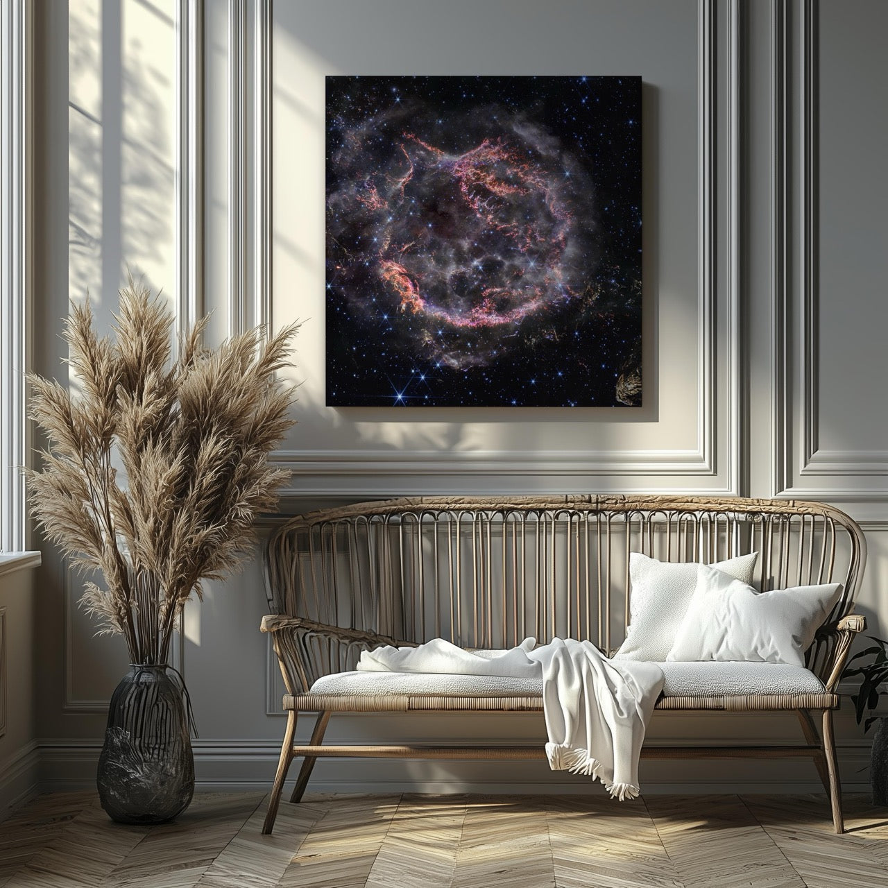 Supernova Cassiopeia A Space Hubble Telescope - Framed Canvas Wall Art Print - House Prints