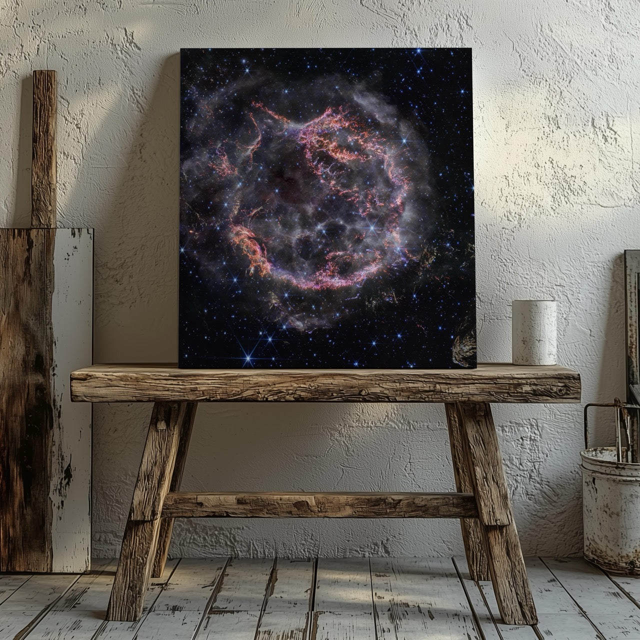 Supernova Cassiopeia A Space Hubble Telescope - Framed Canvas Wall Art Print - House Prints