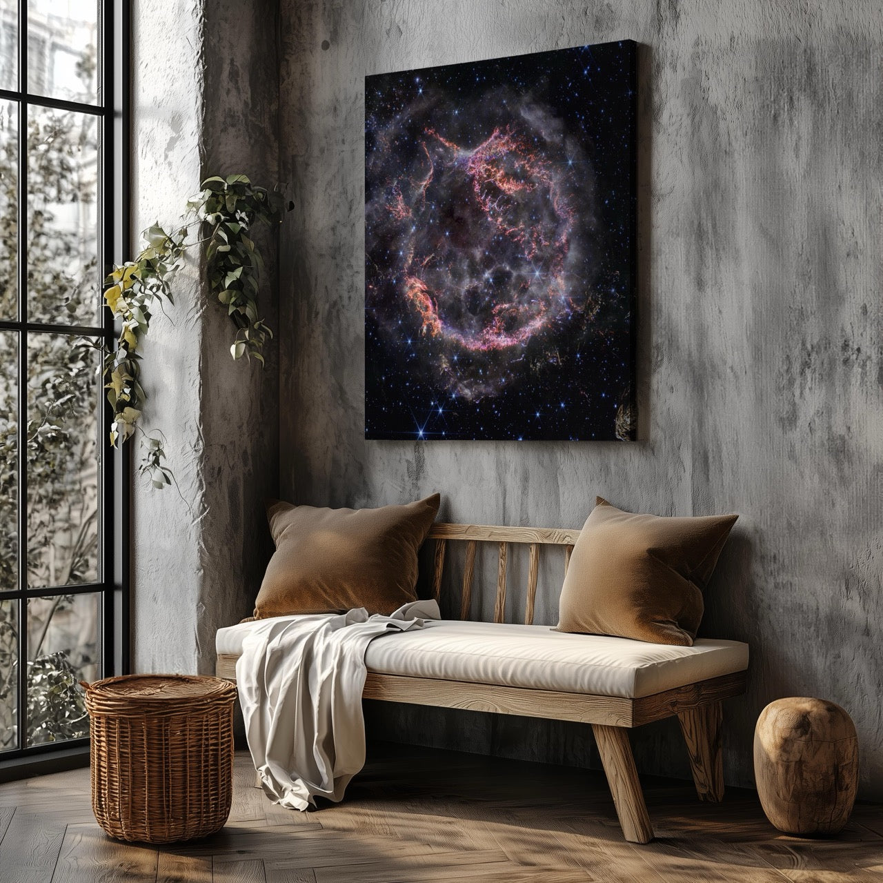 Supernova Cassiopeia A Space Hubble Telescope - Framed Canvas Wall Art Print - House Prints