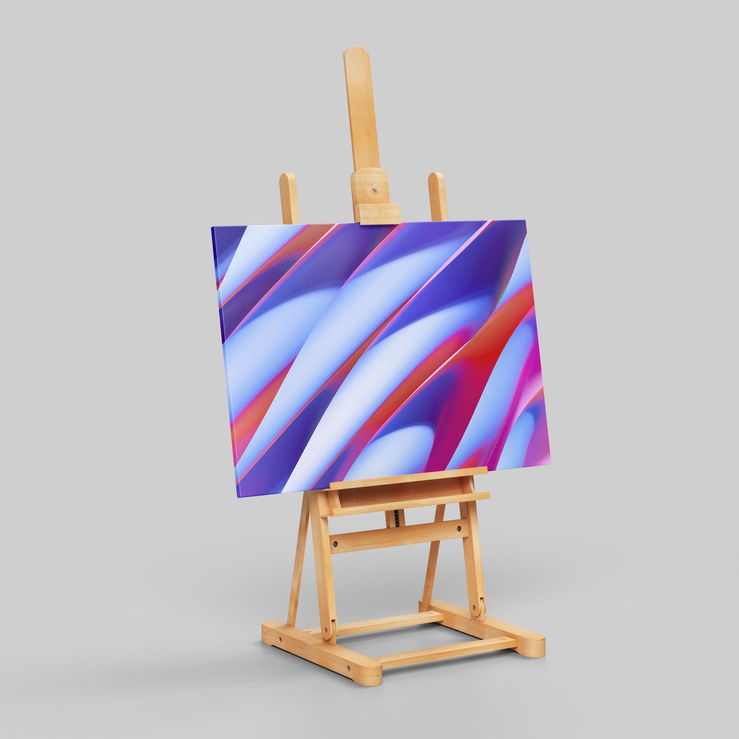 Vibrant Waves of Motion - Framed Canvas Wall Art Print - House Prints