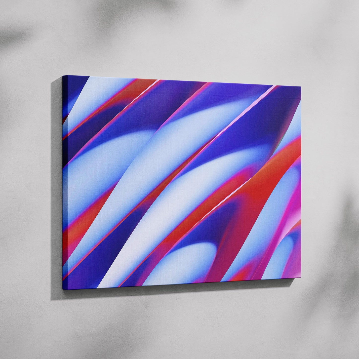 Vibrant Waves of Motion - Framed Canvas Wall Art Print - House Prints