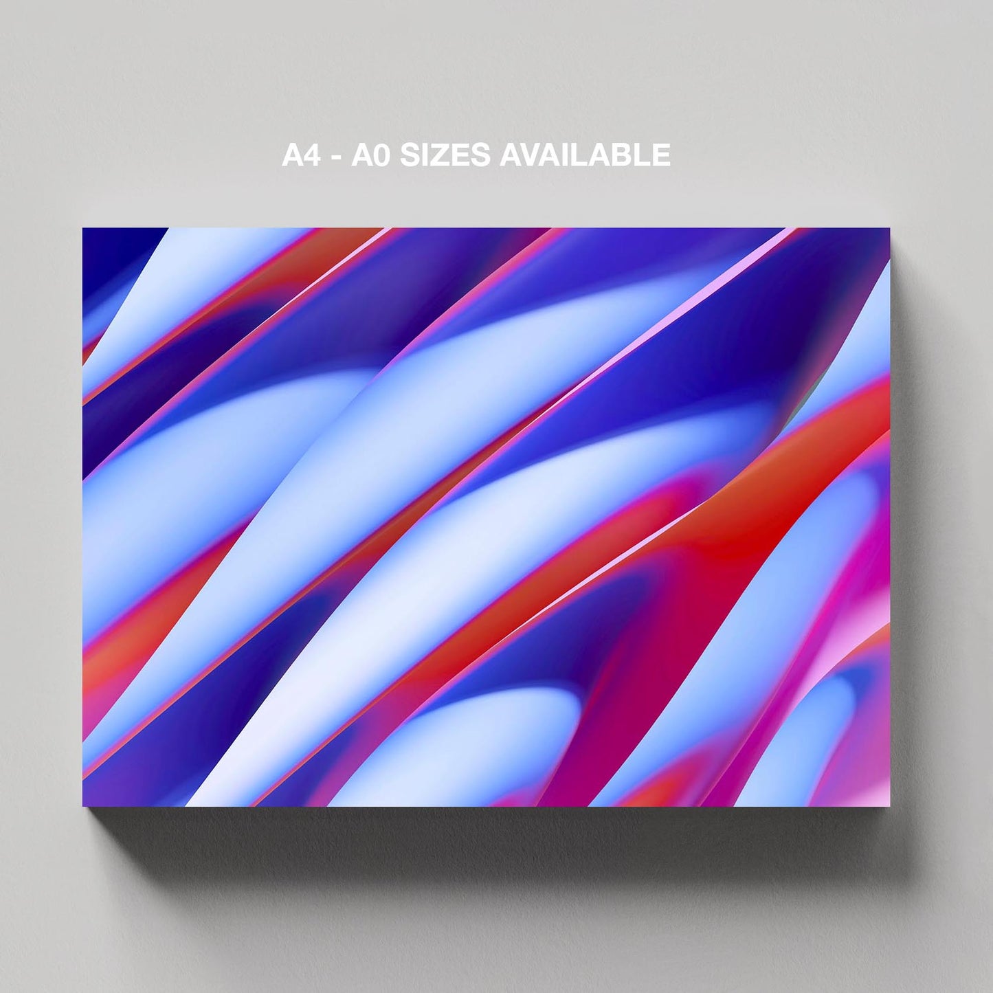 Vibrant Waves of Motion - Framed Canvas Wall Art Print - House Prints