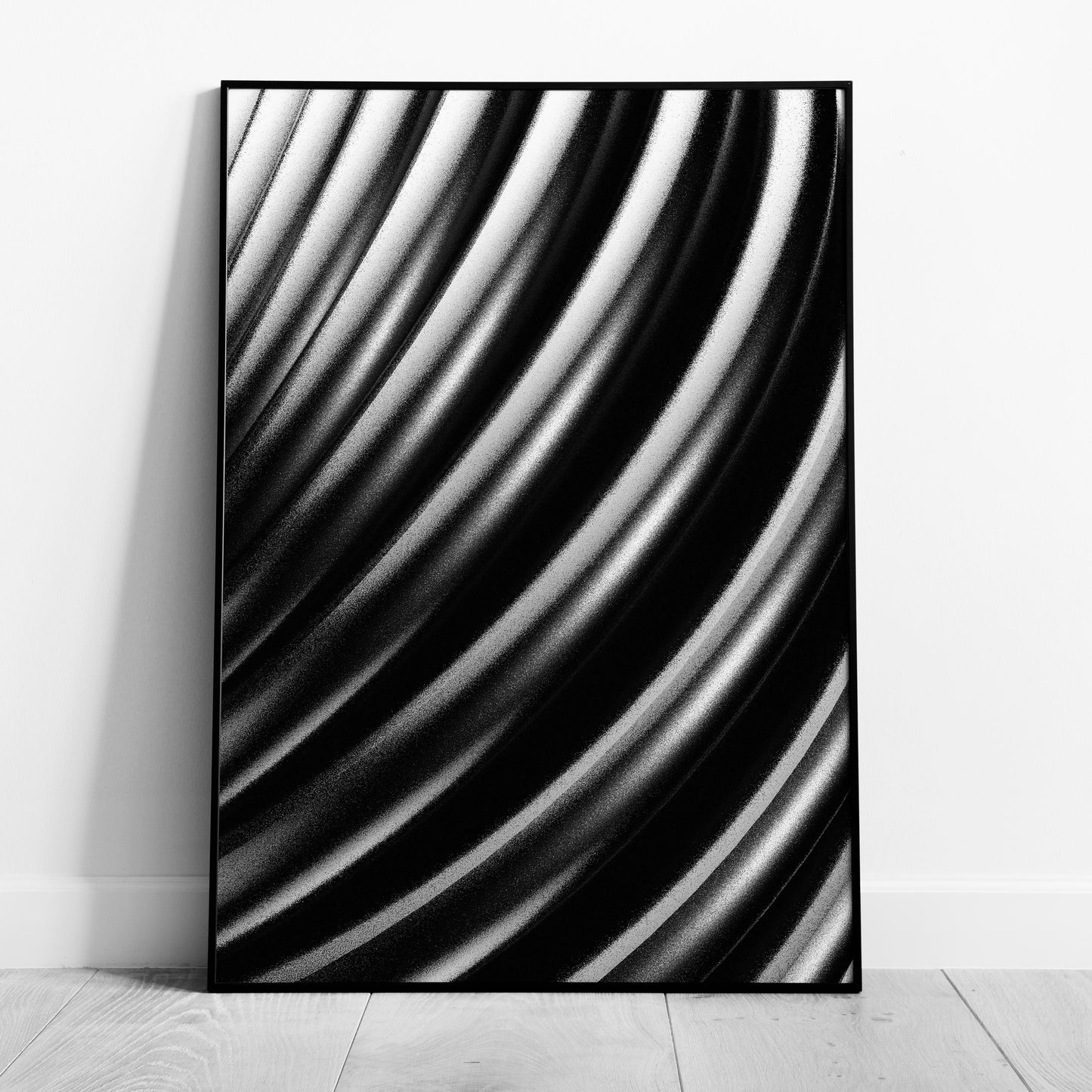 Monochrome Flow in Motion - Rolled Poster Wall Art Print