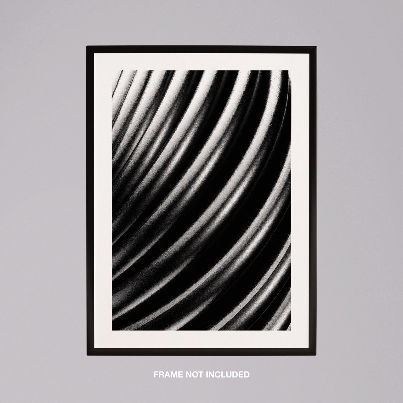 Monochrome Flow in Motion - Rolled Poster Wall Art Print