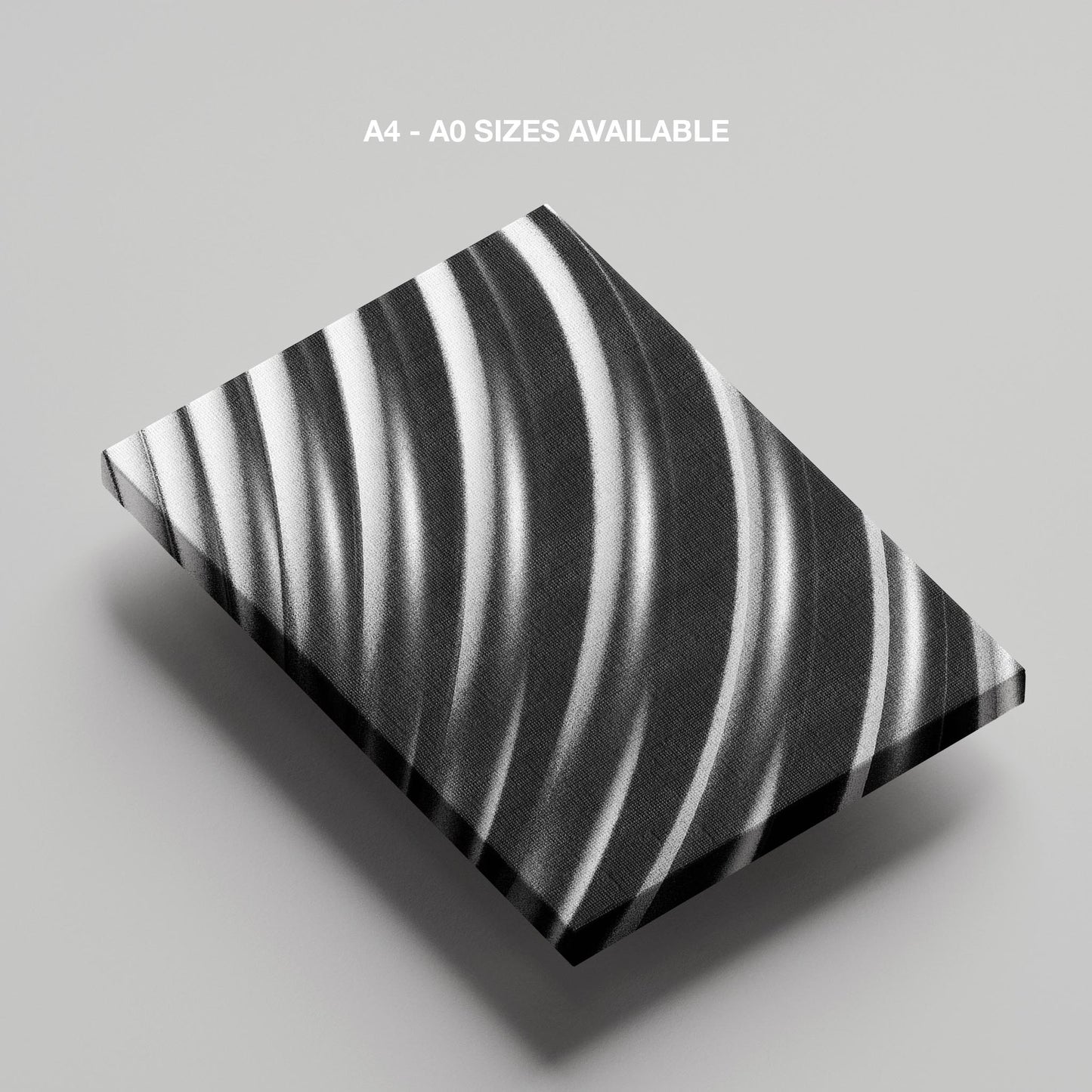 Monochrome Flow in Motion - Framed Canvas Wall Art Print - House Prints