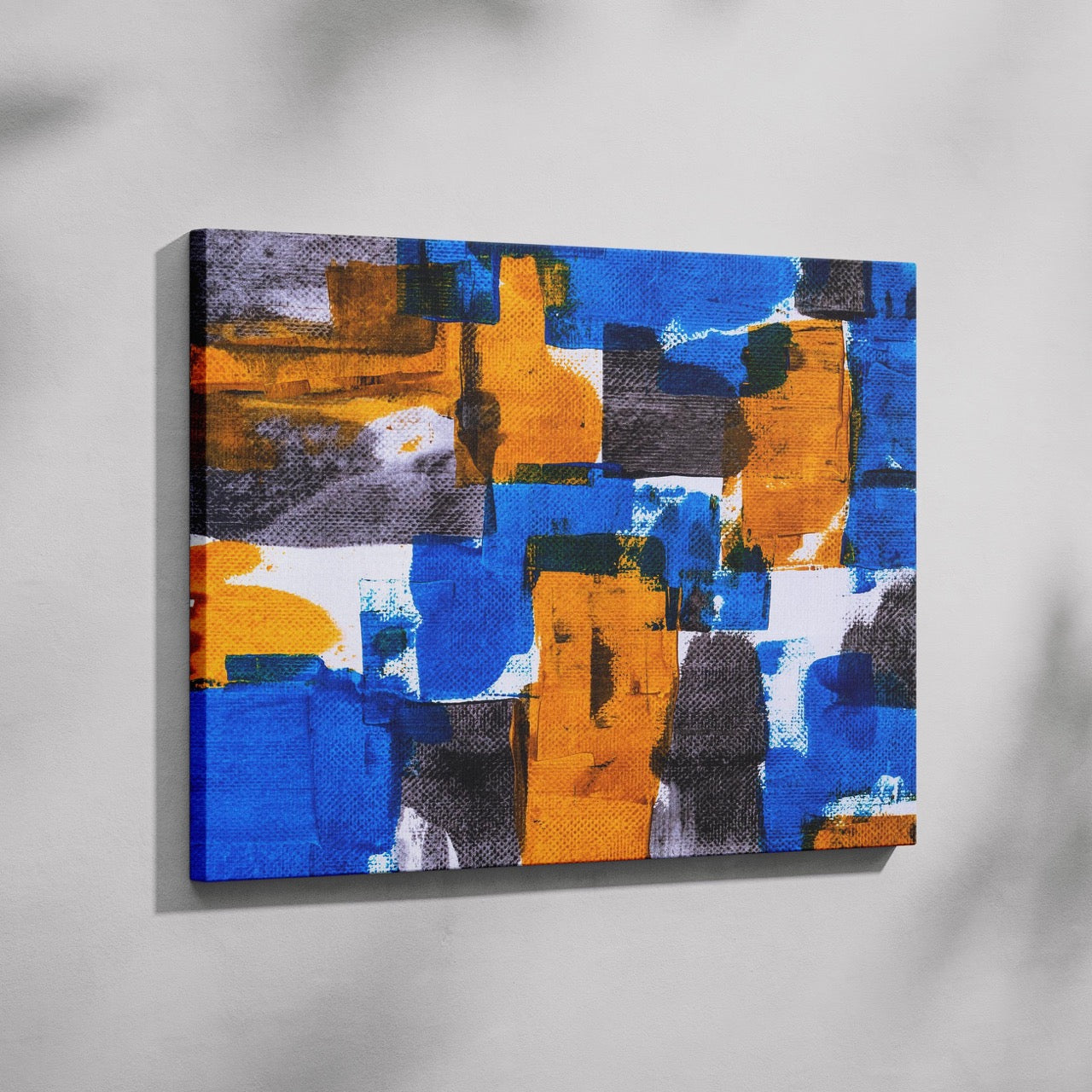 Bold Blocks of Energy - Framed Canvas Wall Art Print - House Prints