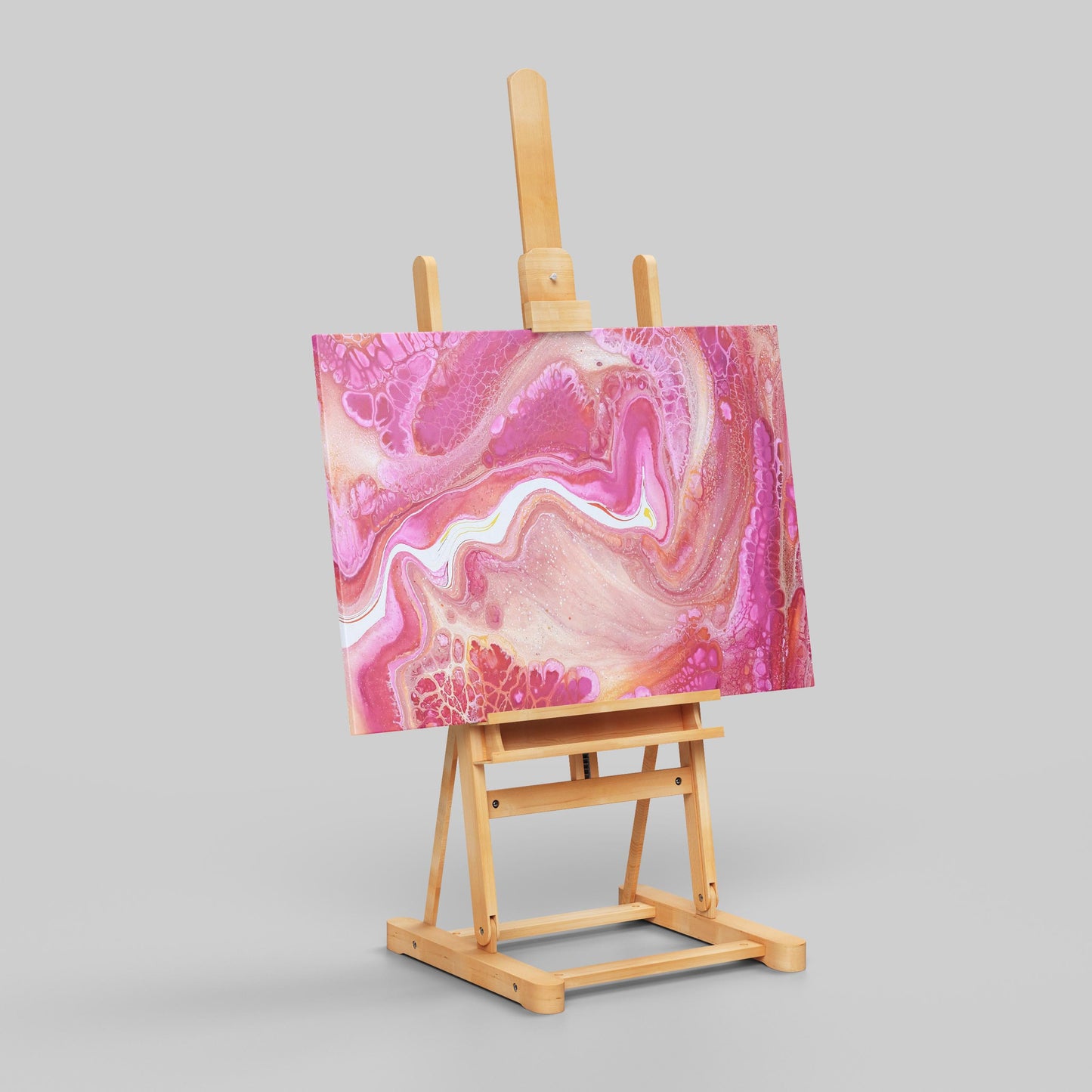 Pink Abstract Whirl of Serenity - Framed Canvas Wall Art Print - House Prints