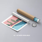 Retro Desert Oasis Poolside Vibes - Rolled Poster Wall Art Print | House Prints