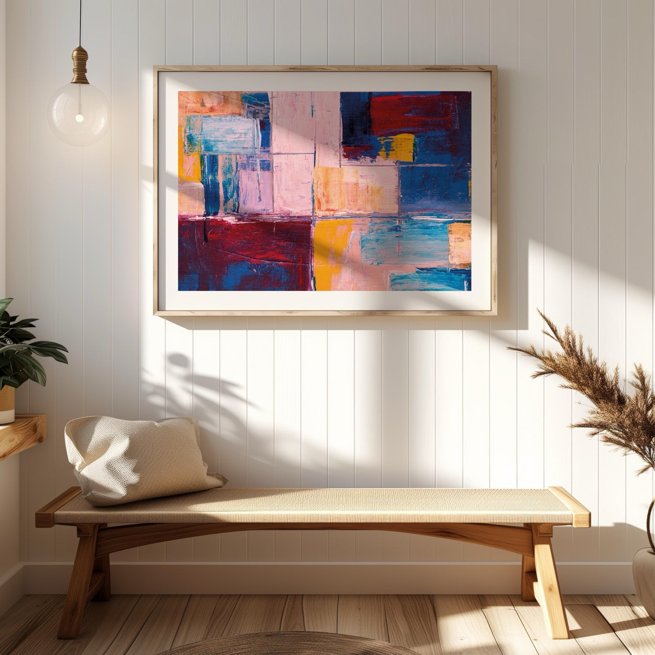 Colourful Abstract Geometric Harmony - Rolled Poster Wall Art Print - House Prints