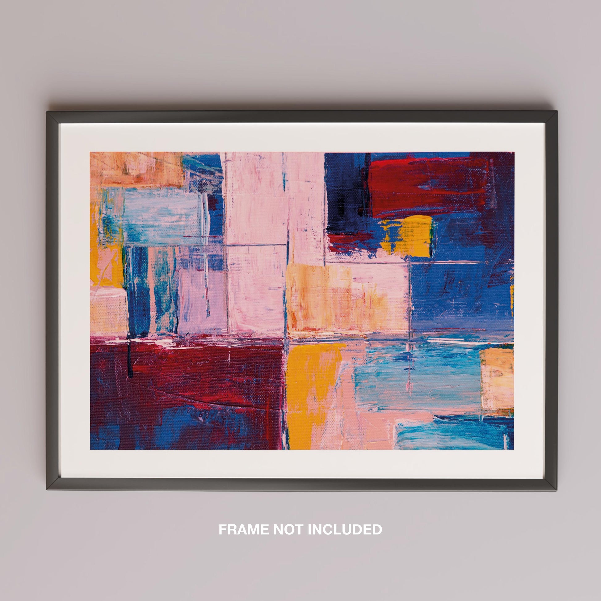 Colourful Abstract Geometric Harmony - Rolled Poster Wall Art Print - House Prints