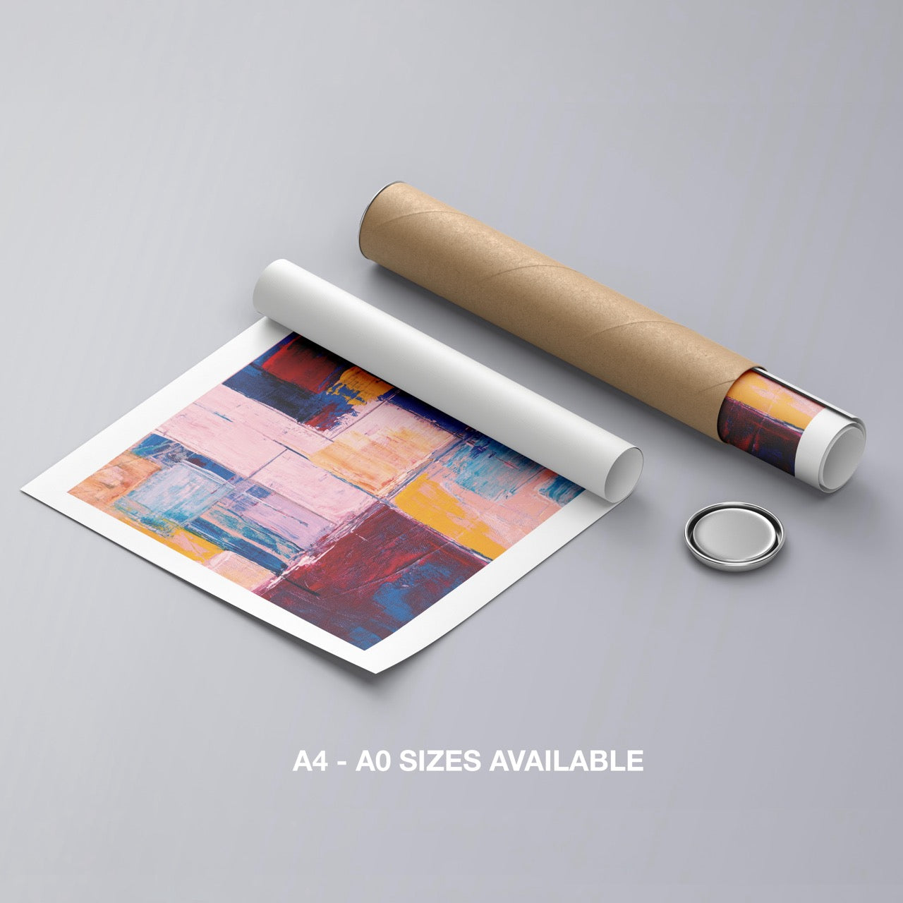 Colourful Abstract Geometric Harmony - Rolled Poster Wall Art Print - House Prints