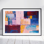 Colourful Abstract Geometric Harmony - Rolled Poster Wall Art Print | House Prints