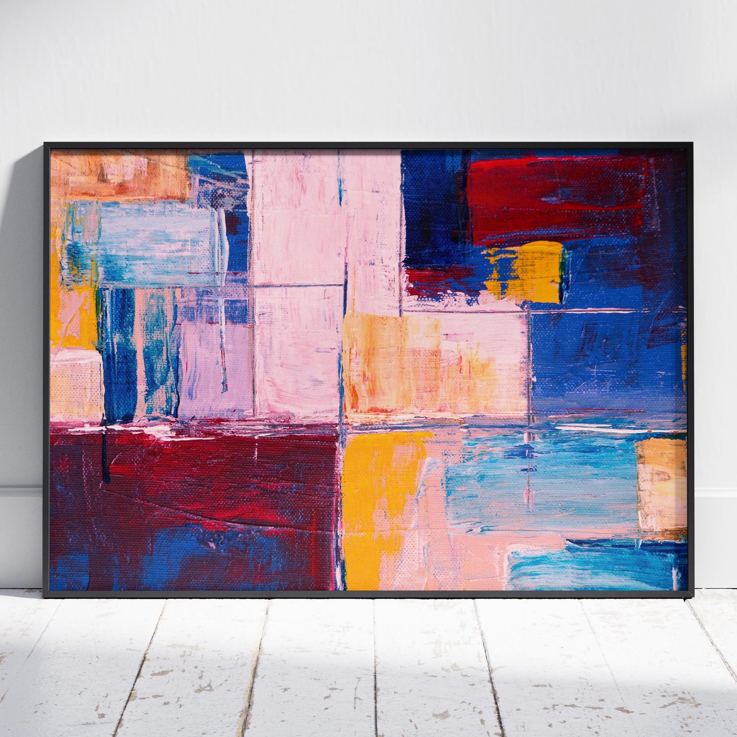 Colourful Abstract Geometric Harmony - Rolled Poster Wall Art Print - House Prints