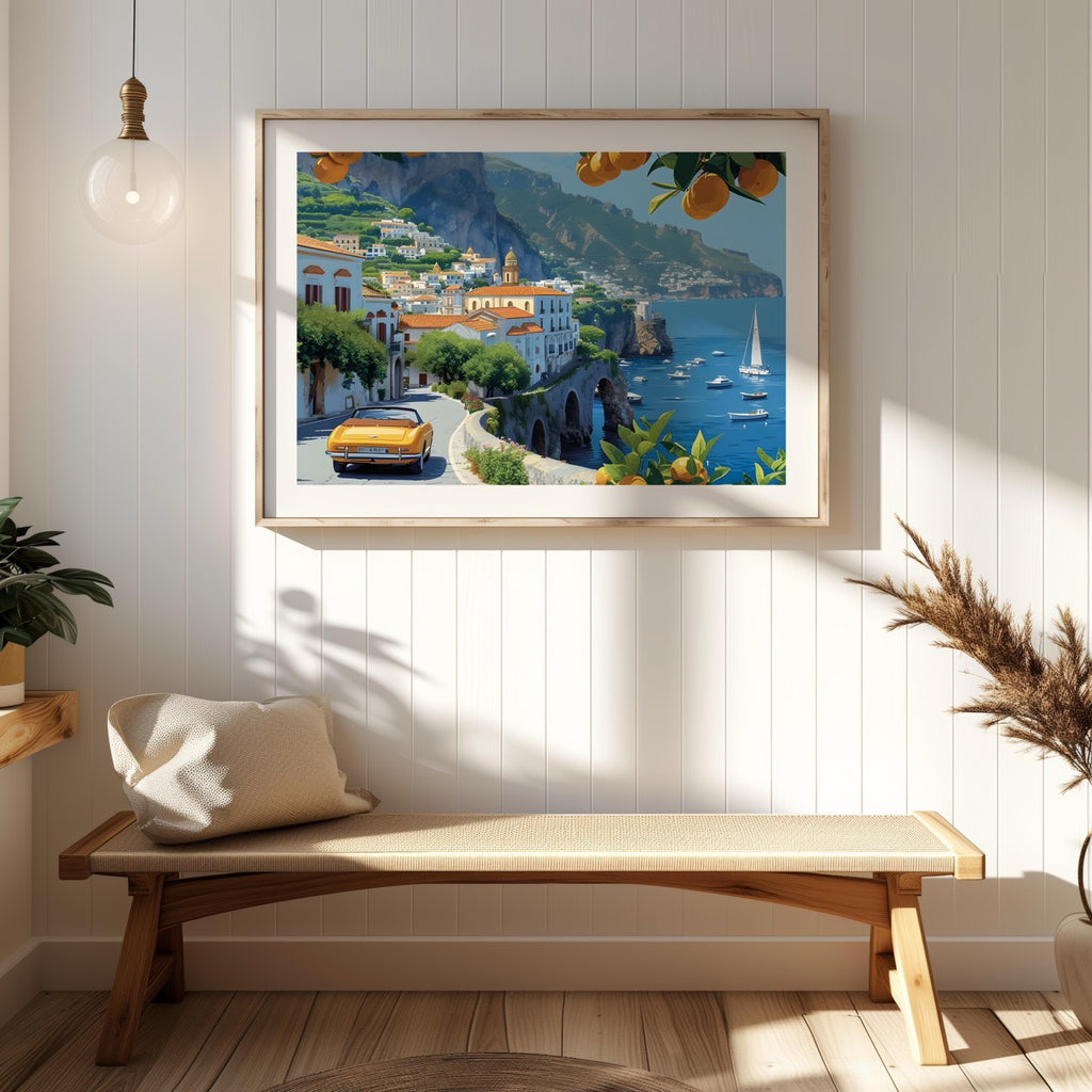 Coastal Drive Through Amalfi - Rolled Poster Wall Art Print | House Prints