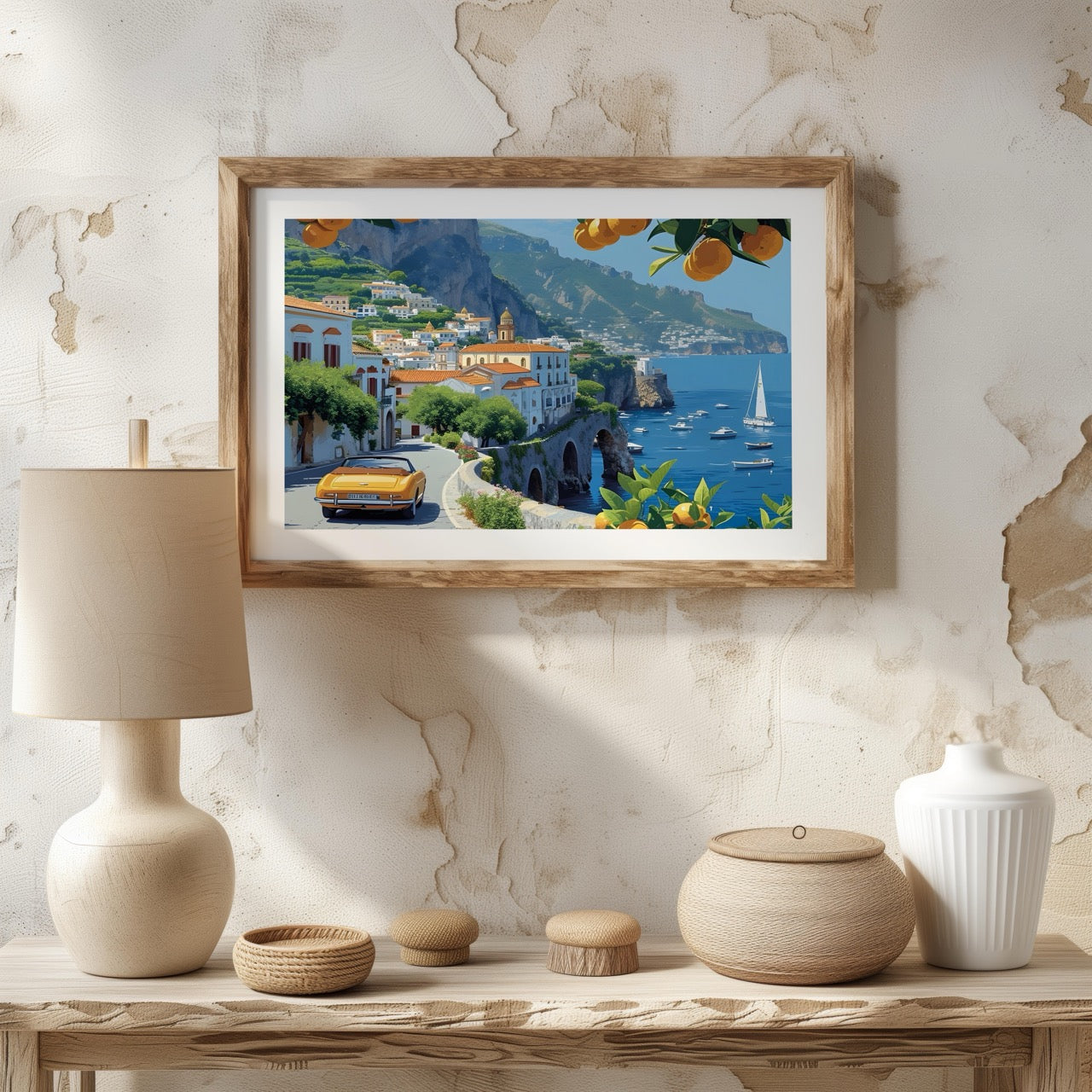 Coastal Drive Through Amalfi - Rolled Poster Wall Art Print - House Prints