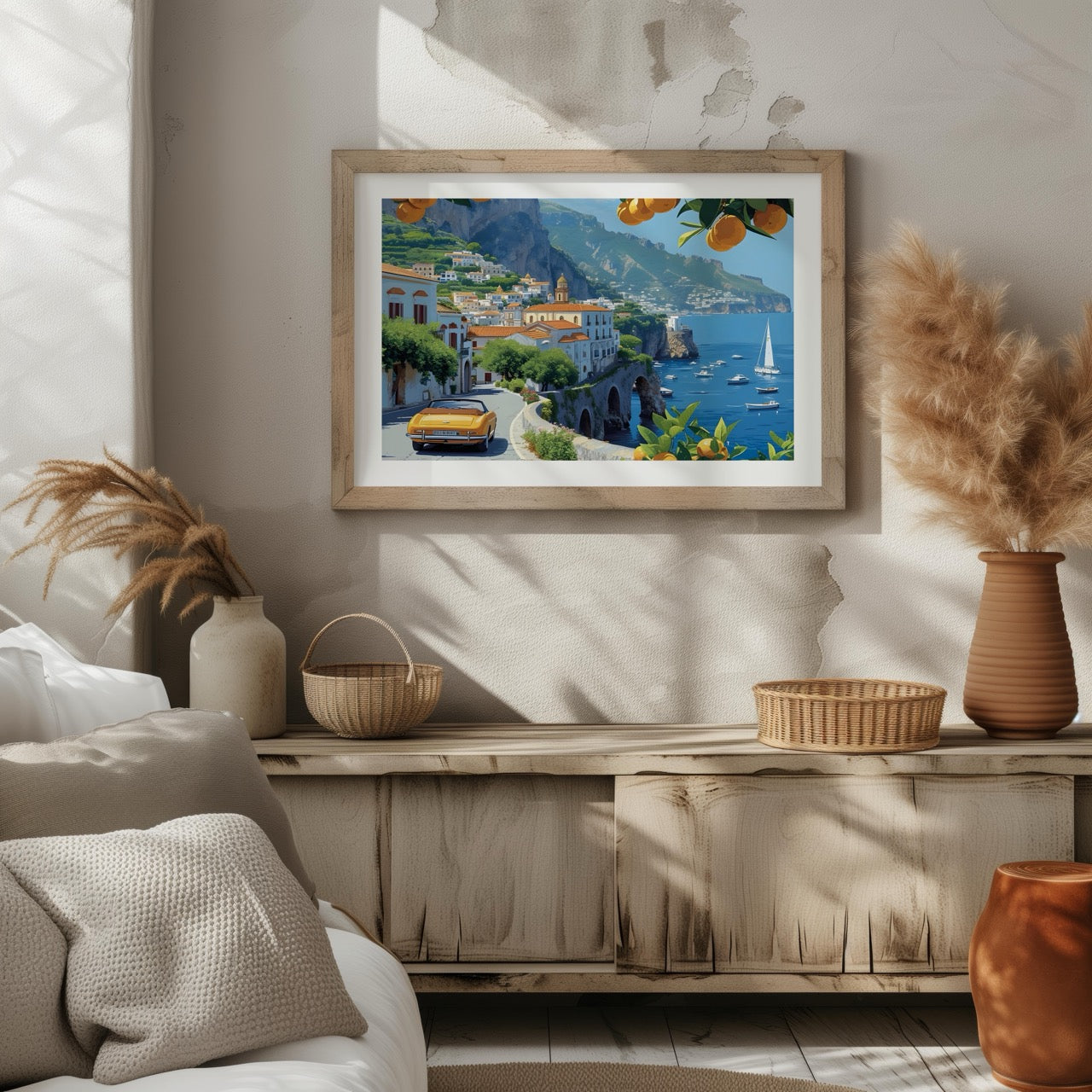 Coastal Drive Through Amalfi - Rolled Poster Wall Art Print | House Prints