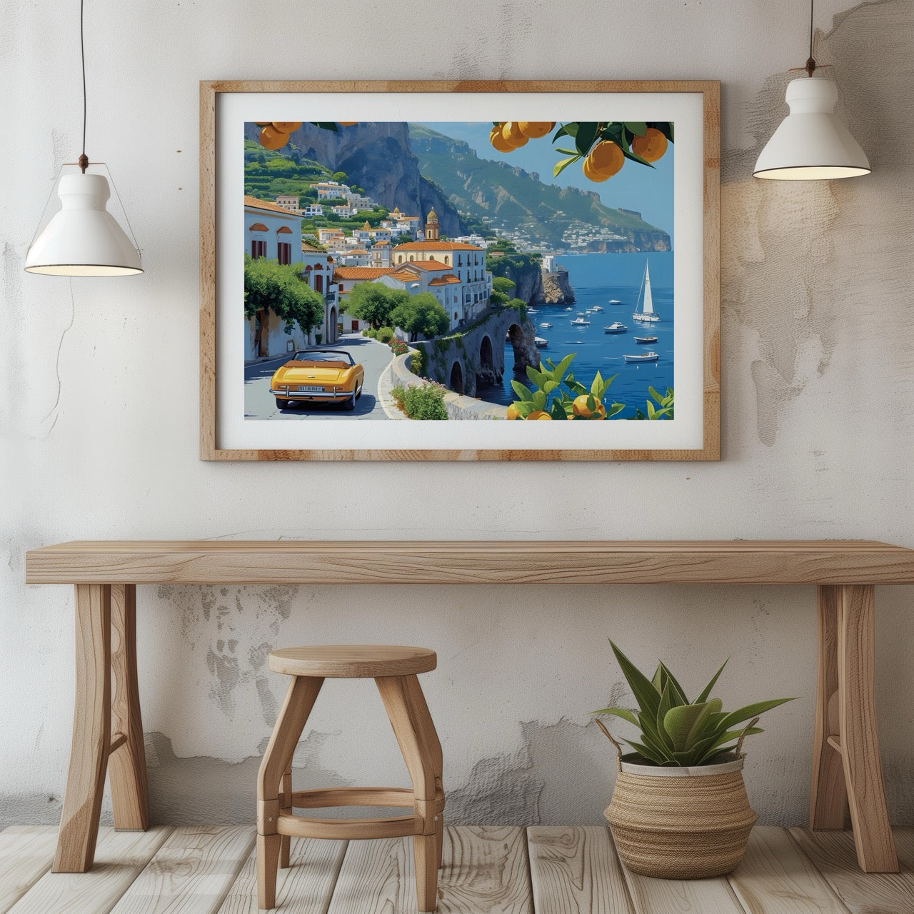 Coastal Drive Through Amalfi - Rolled Poster Wall Art Print | House Prints