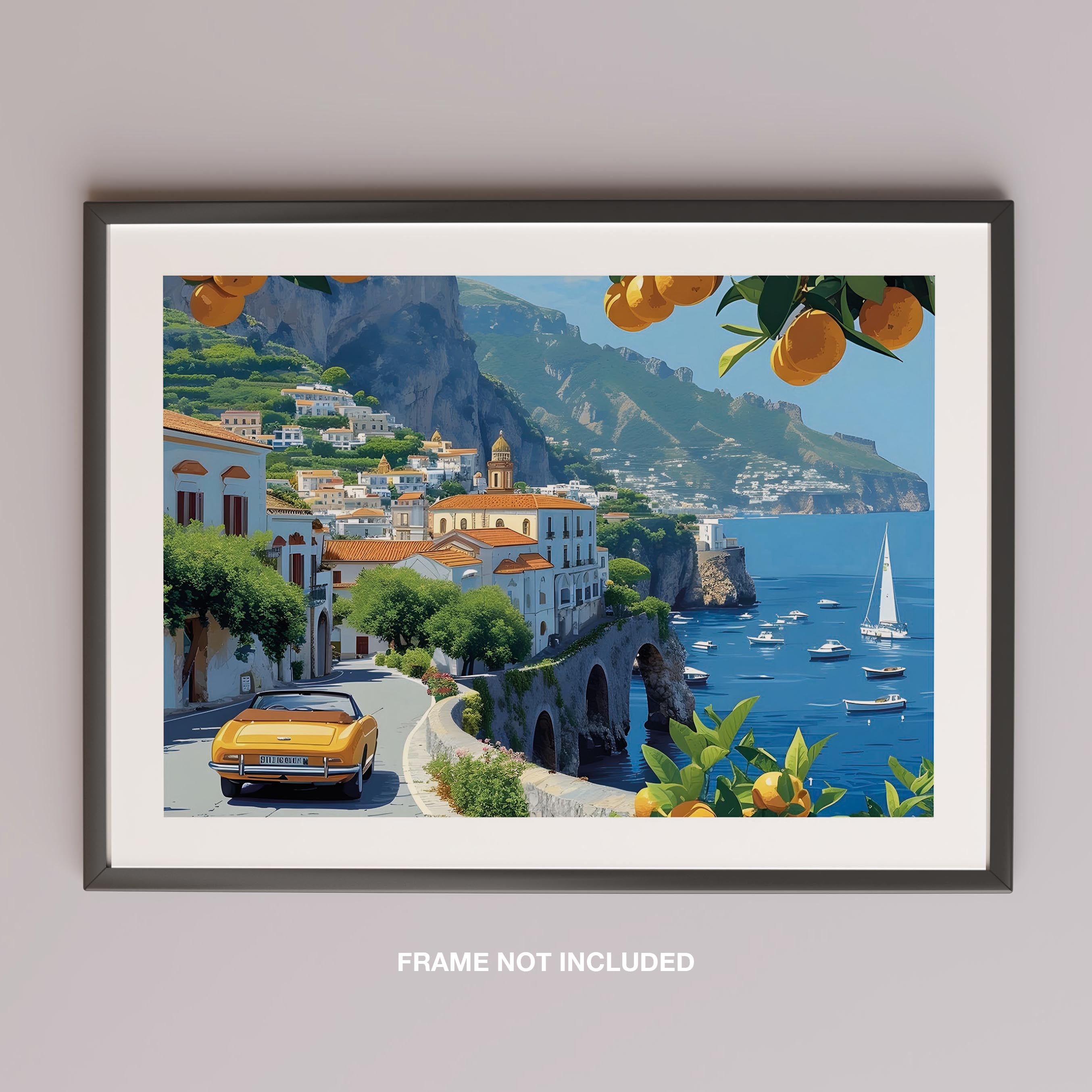 Coastal Drive Through Amalfi - Rolled Poster Wall Art Print | House Prints